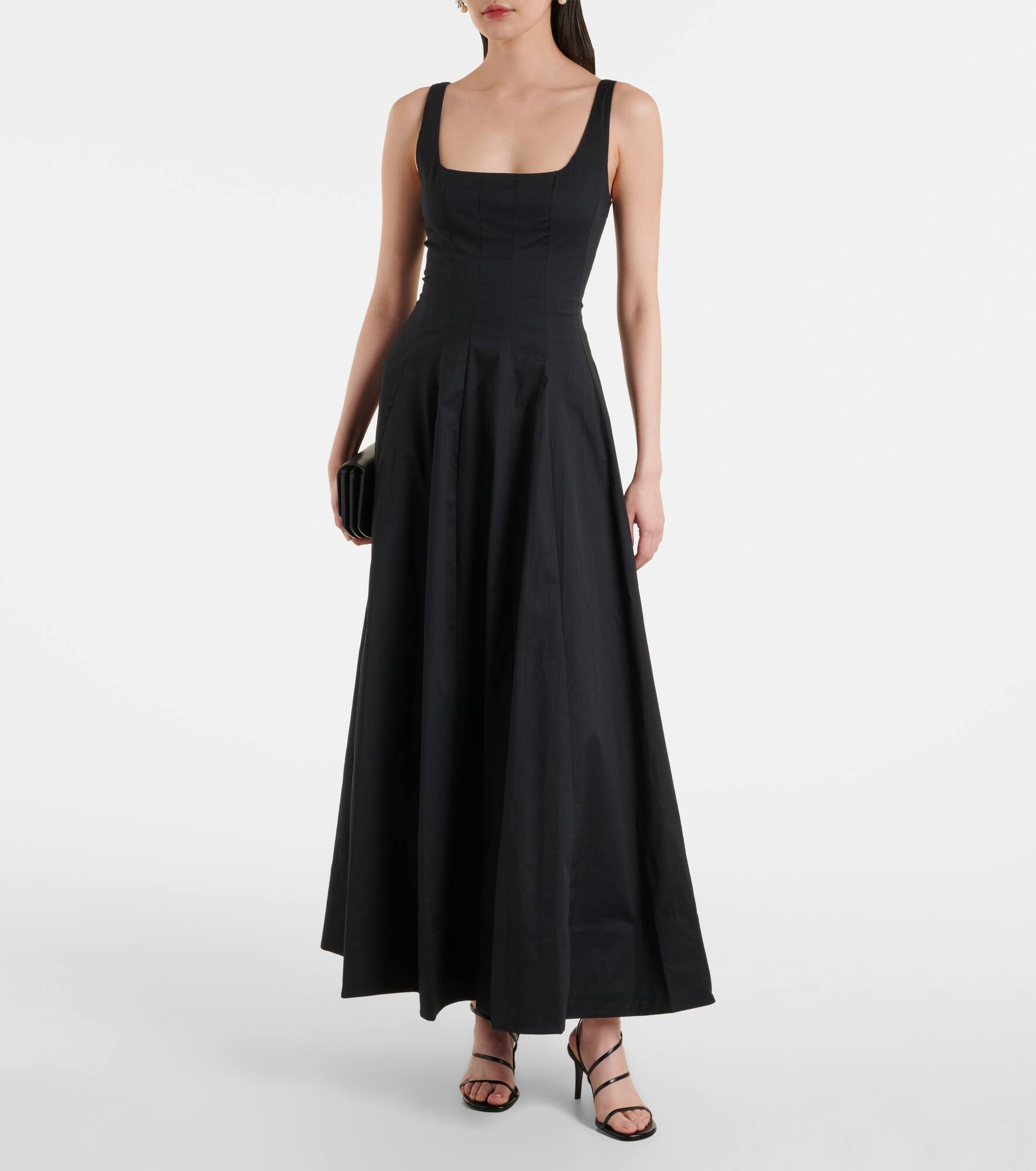 Wells pleated cotton midi dress - 2