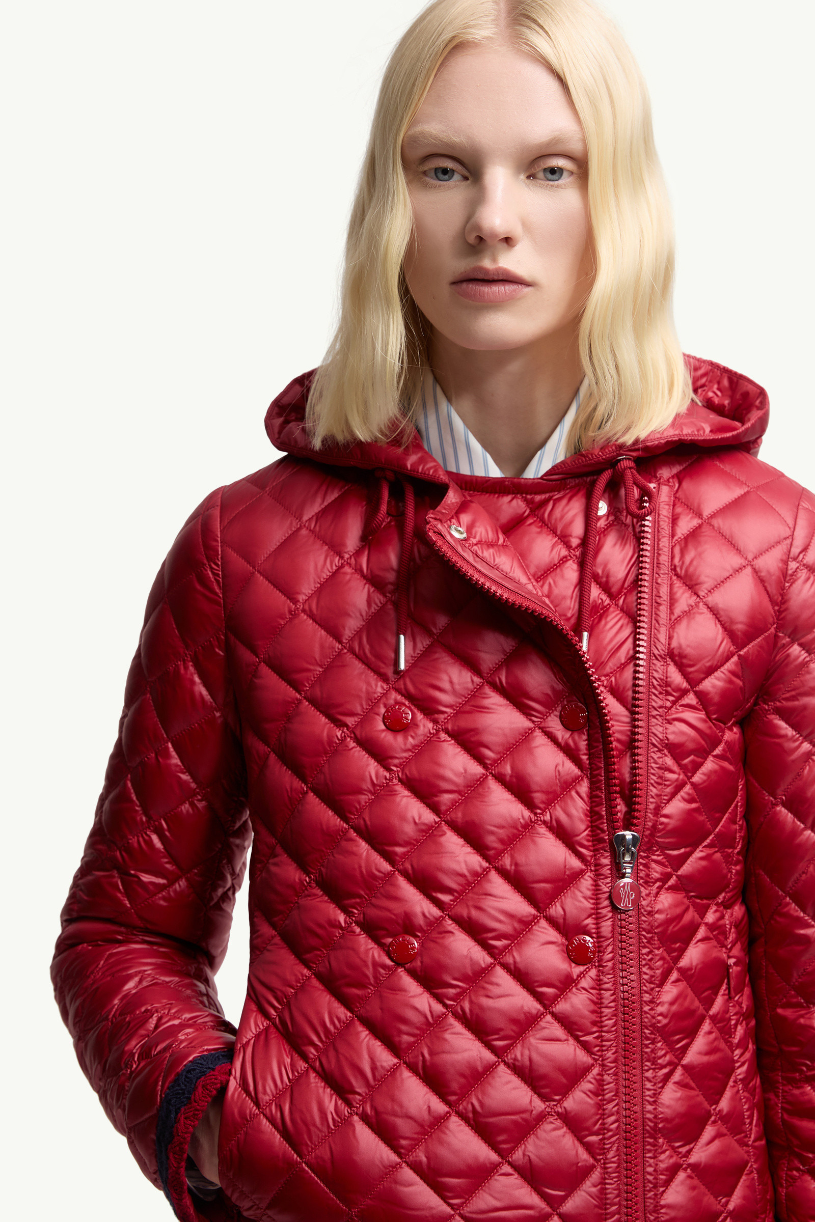 Corbelin Diamond-Quilted Hooded Short Down Jacket - 6