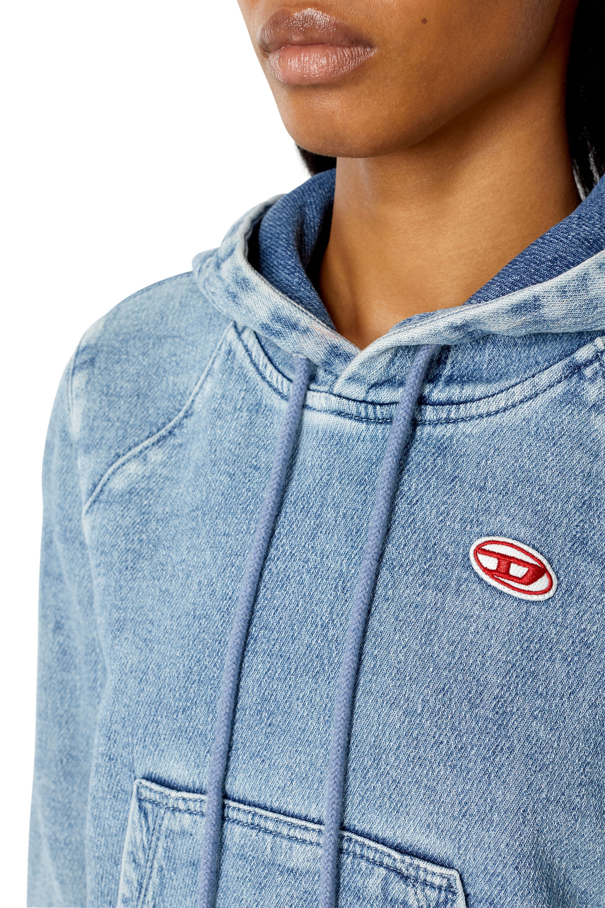 D-ANGY TRACK DENIM HOODIE - 5