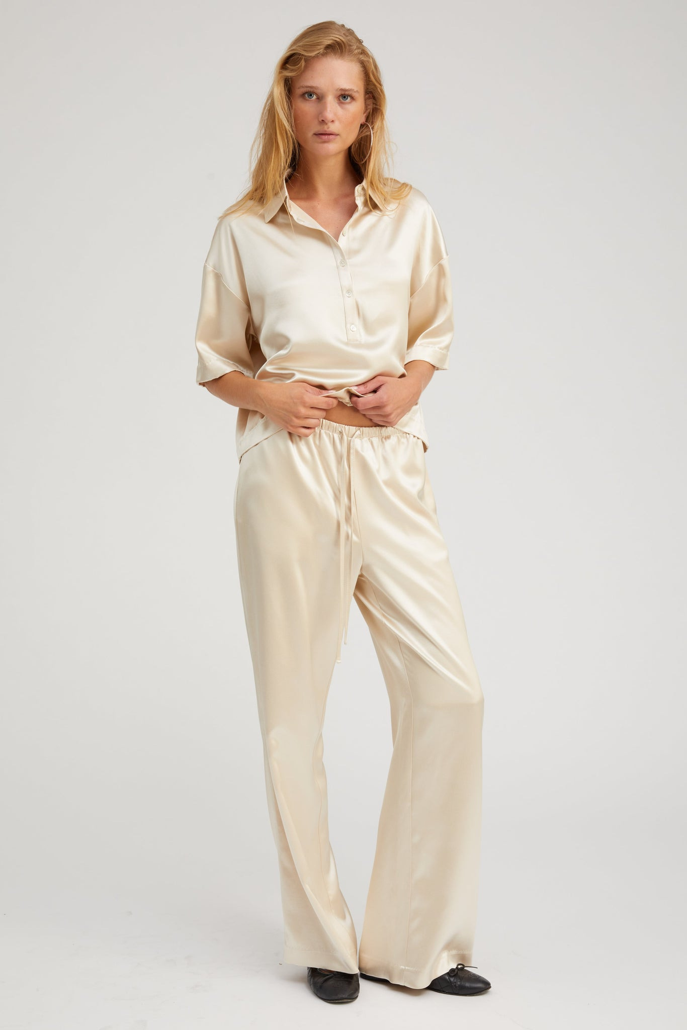 CHAMPAGNE SILK KAUAI PANTS - 5