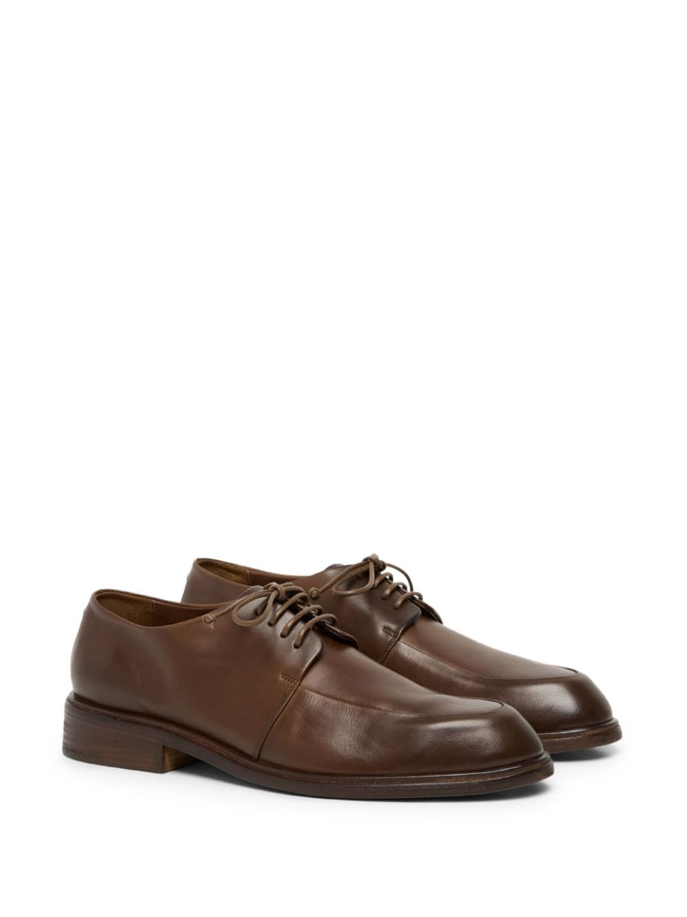 almond-toe leather derby shoes - 2