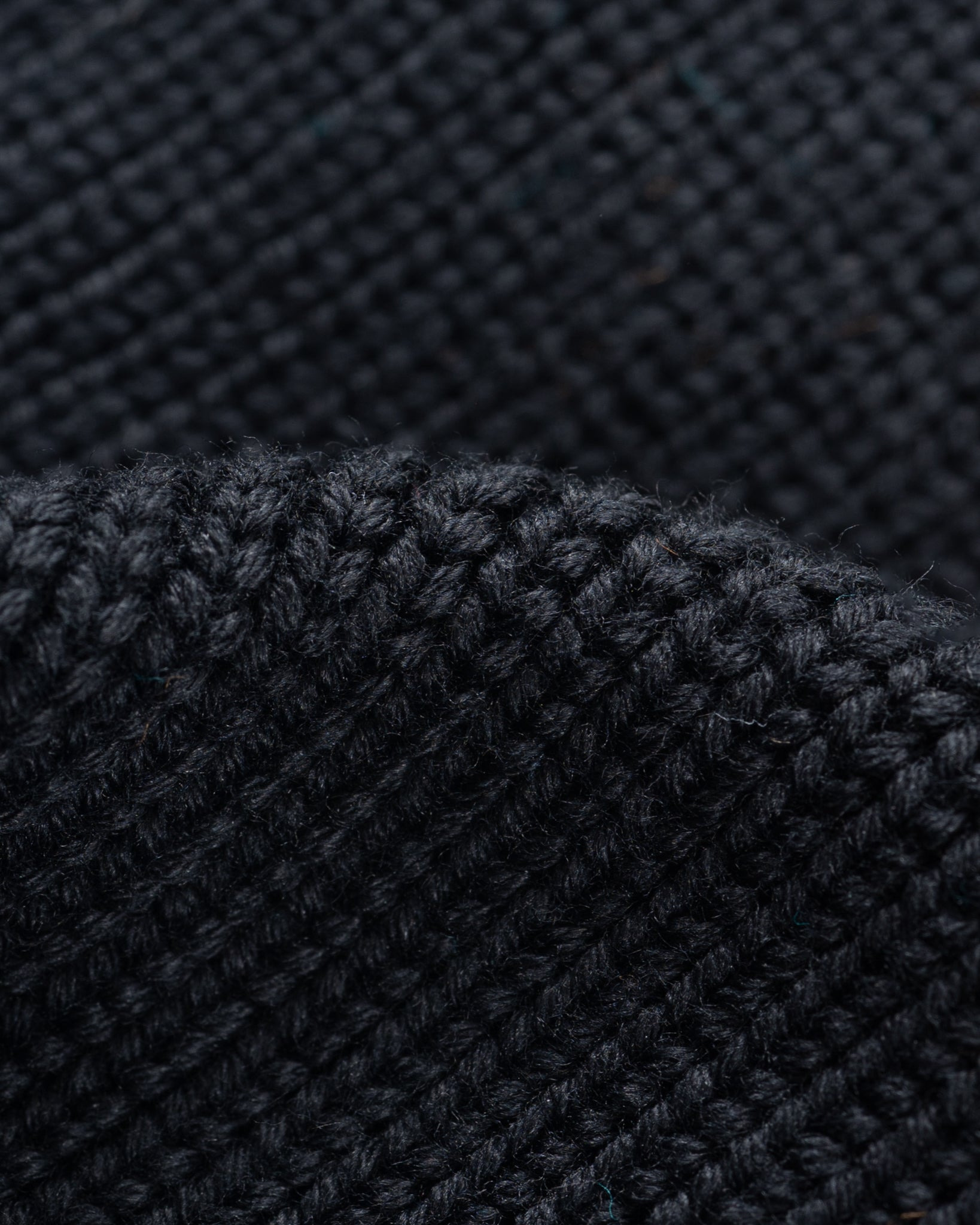 IHG-081-BLK 100% Cotton Ribbed Beanie - Black - 3