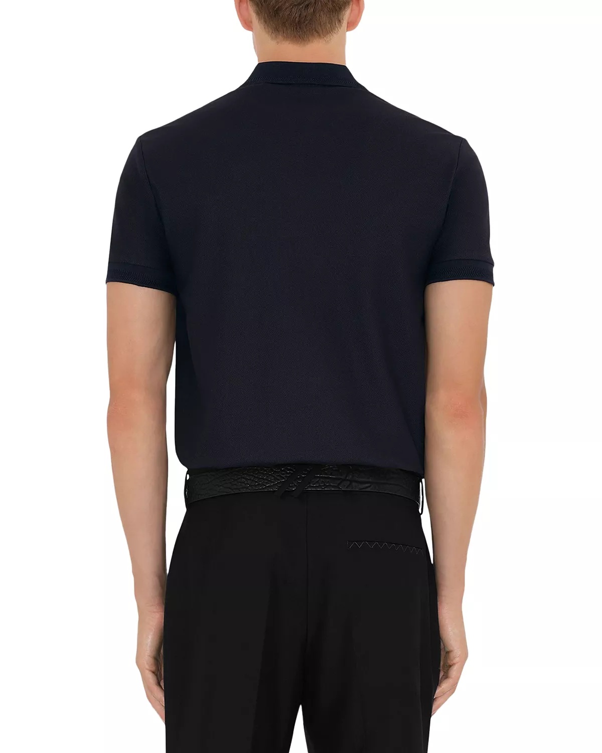 Eddie Cotton Piqué Equestrian Knight Embroidered Slim Fit Check Placket Polo Shirt - 3