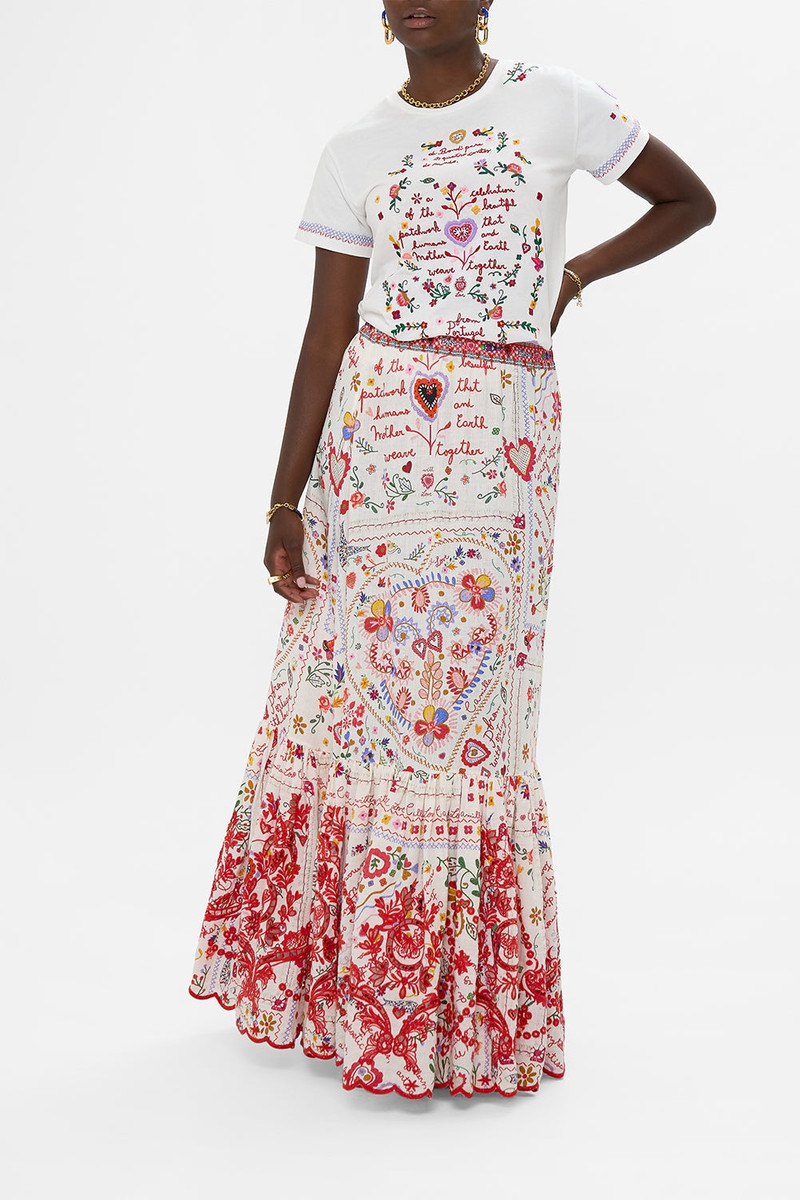 CAMILLA MAXI SKIRT WITH RUFFLE HEM outlook