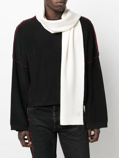 Diesel ribbed-knit scarf outlook