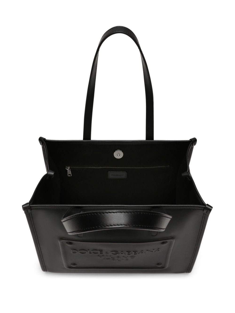 Shopping leather tote bag - 5
