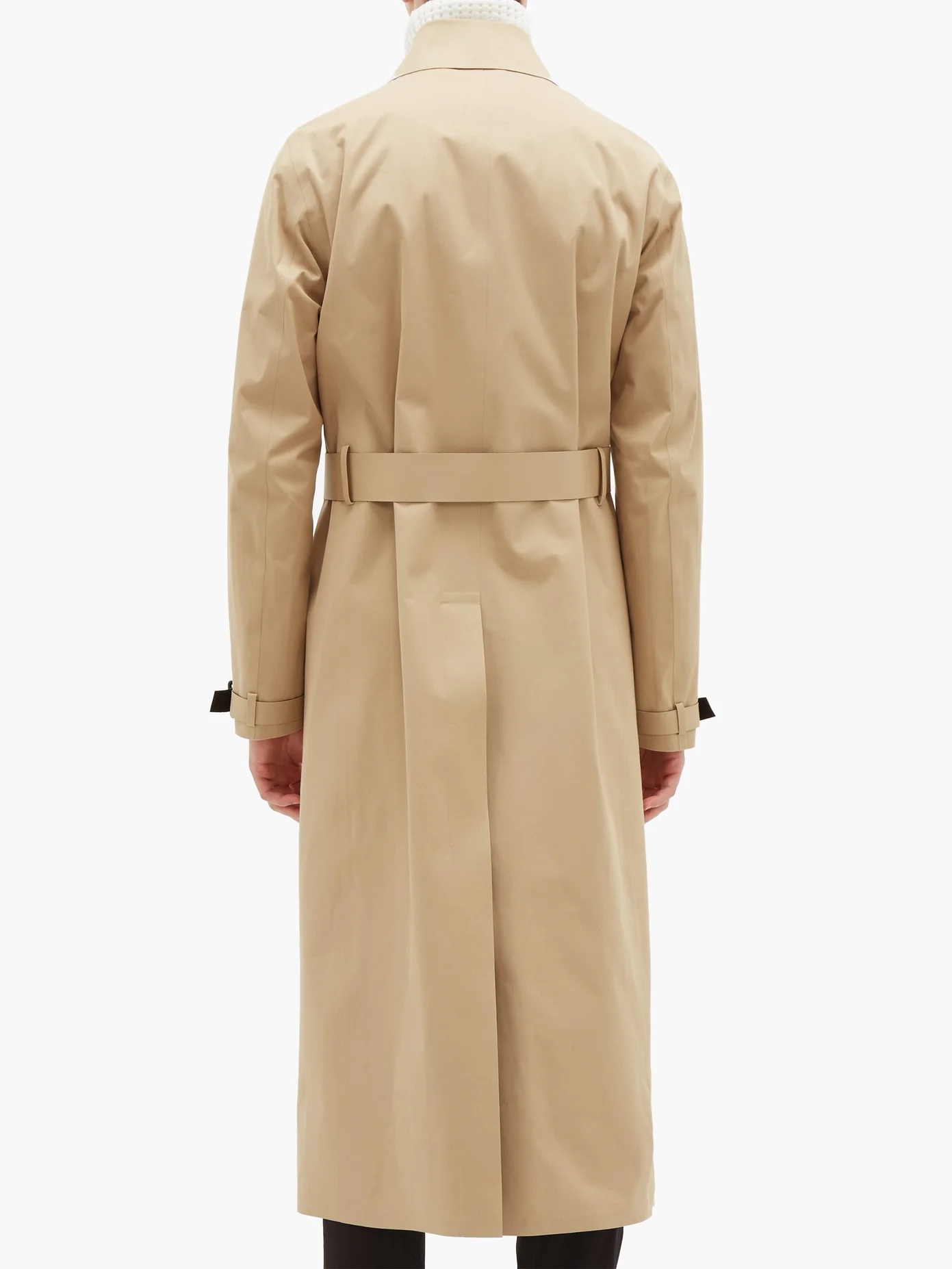 Double-breasted twill trench coat - 5