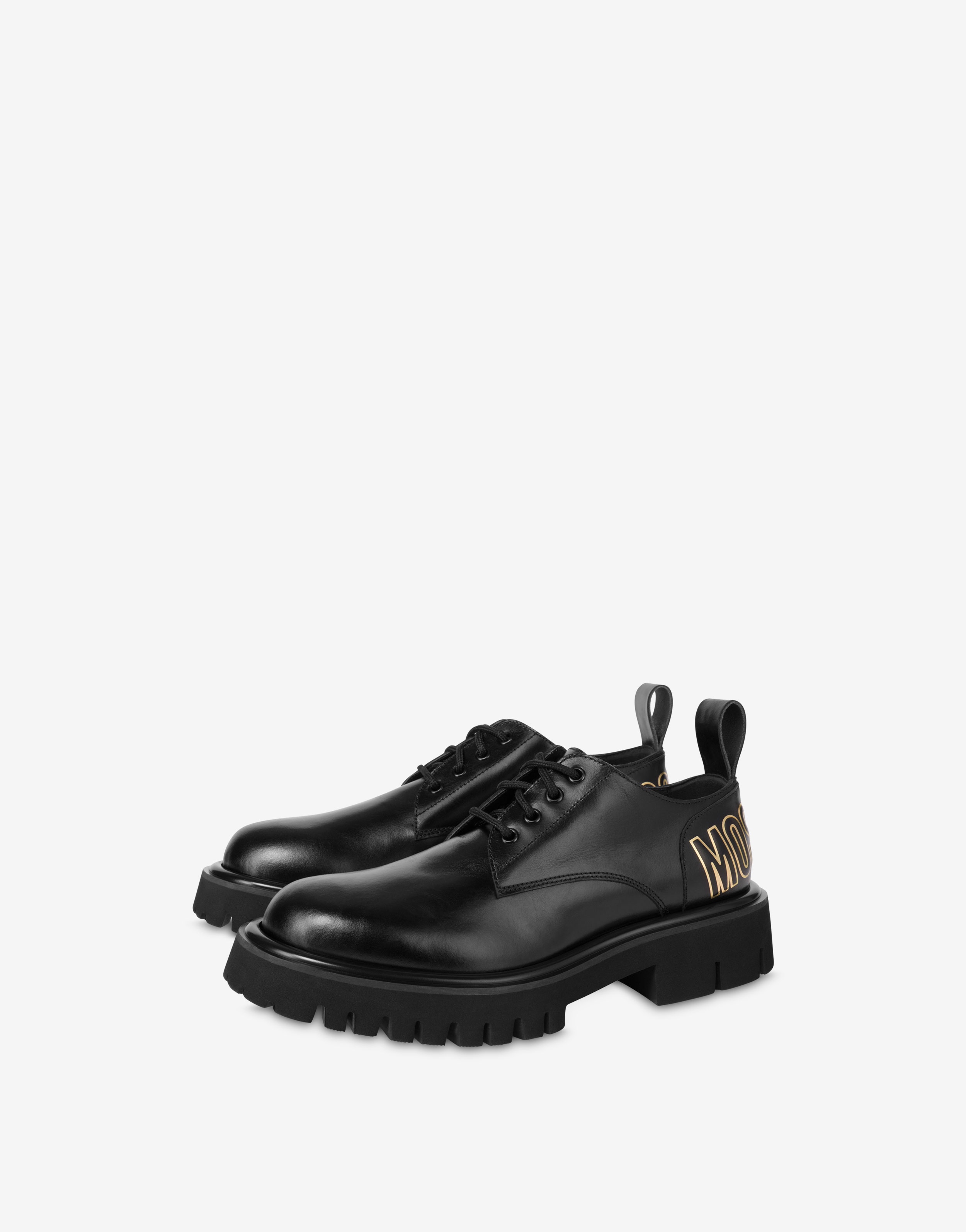 COMBAT SOLE CALFSKIN LACE-UP SHOE - 1