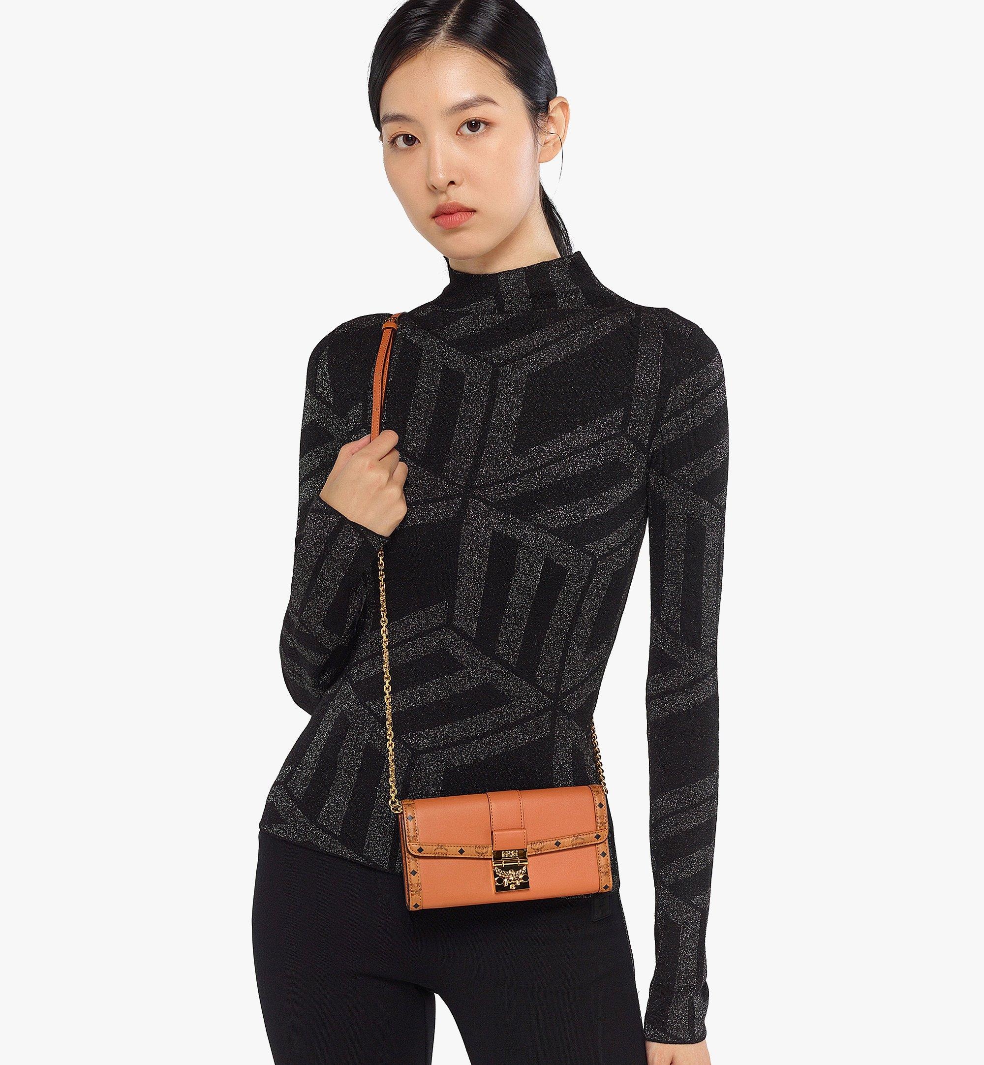 Tracy Chain Wallet in Leather Visetos Mix - 2