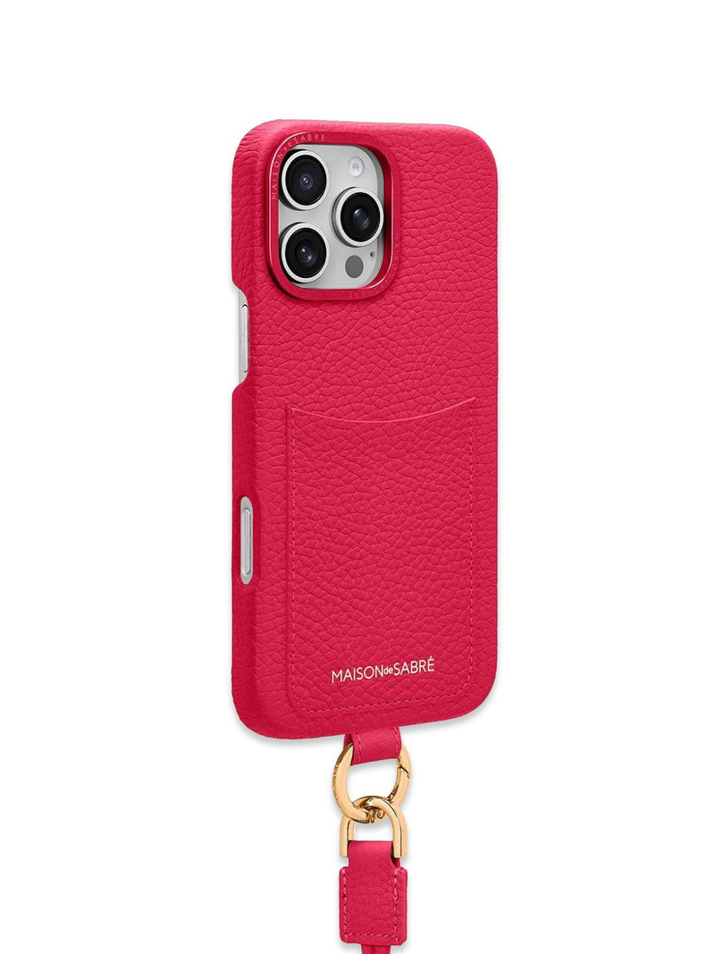 Sling leather iPhone 16 Pro Max phone case 4