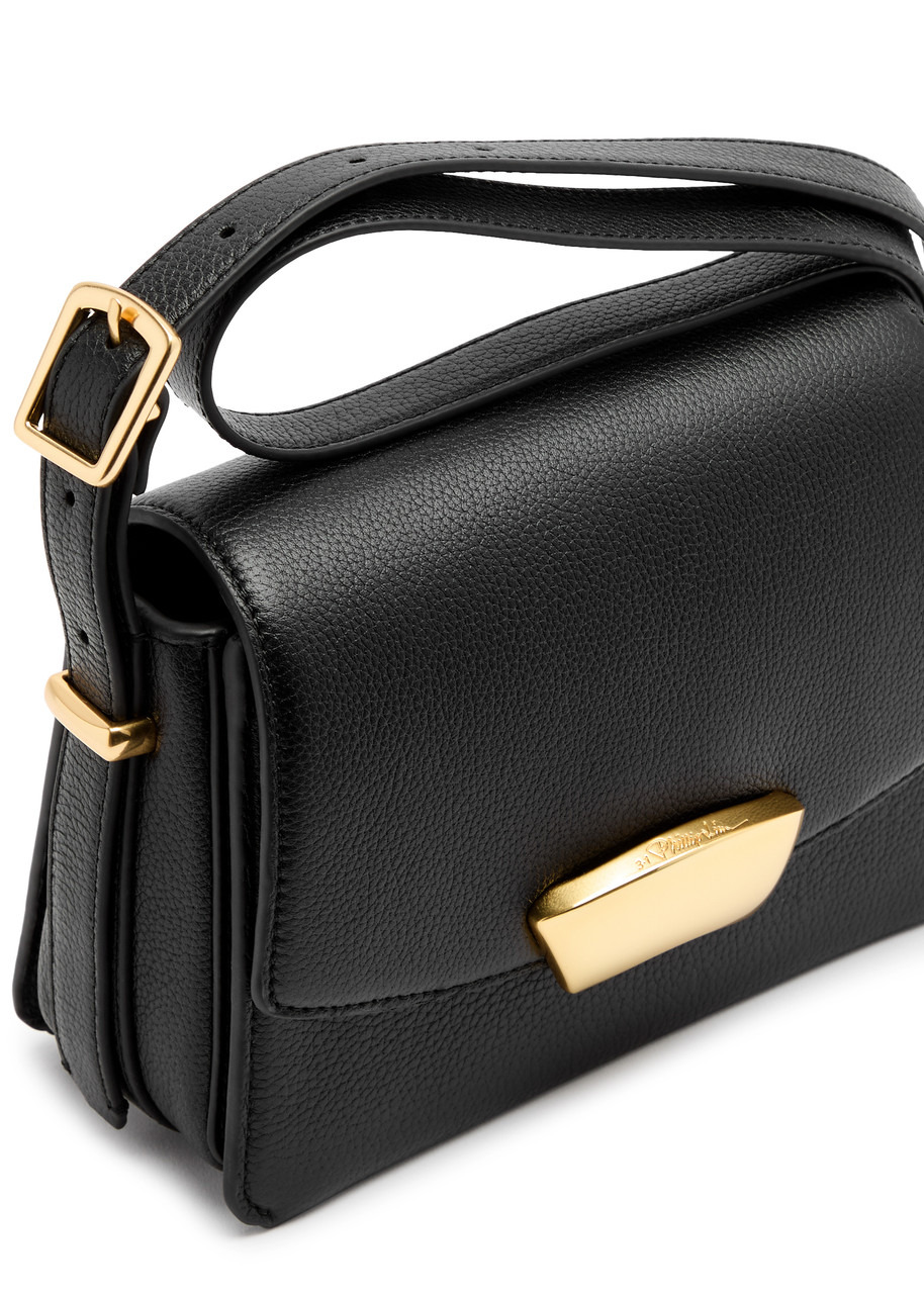 ID pebbled leather shoulder bag - 3