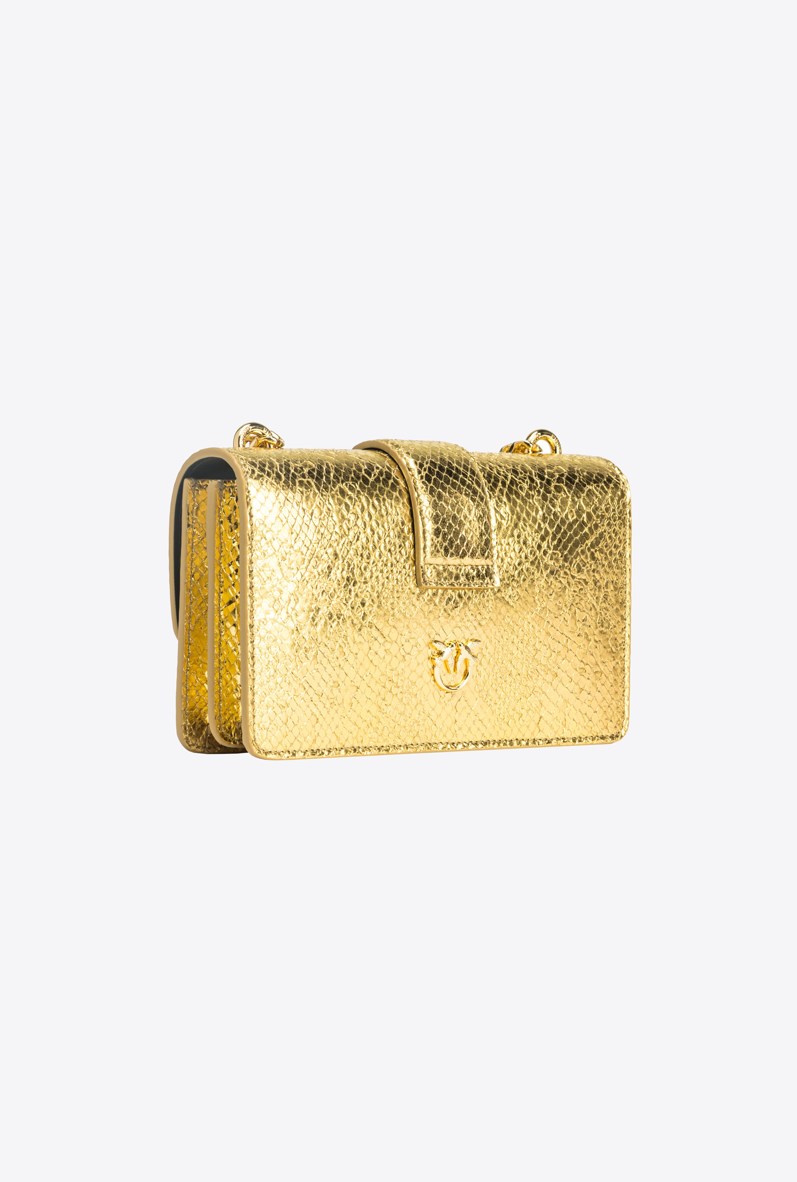 PINKO GALLERIA MINI LOVE BAG ONE IN PUNCHED REPTILE SKIN - 2