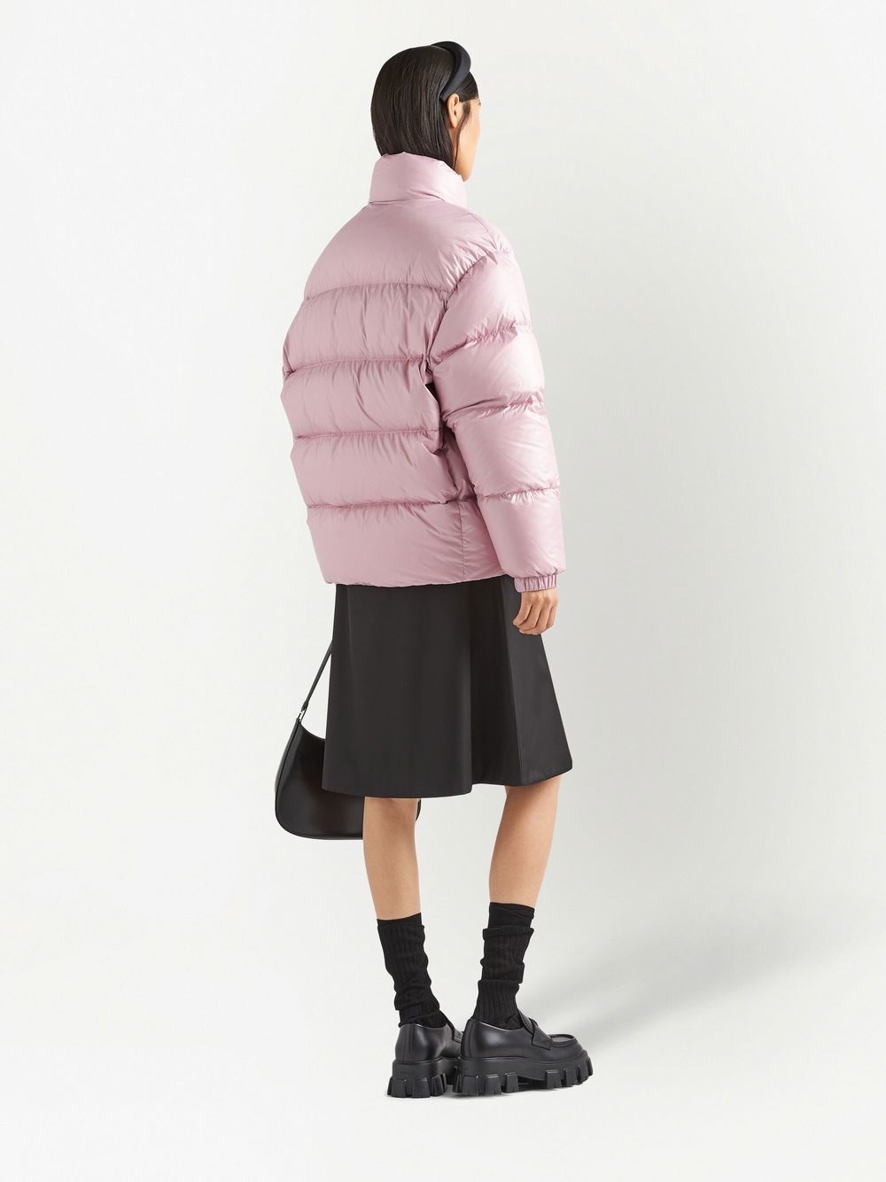 logo-print padded down jacket - 3