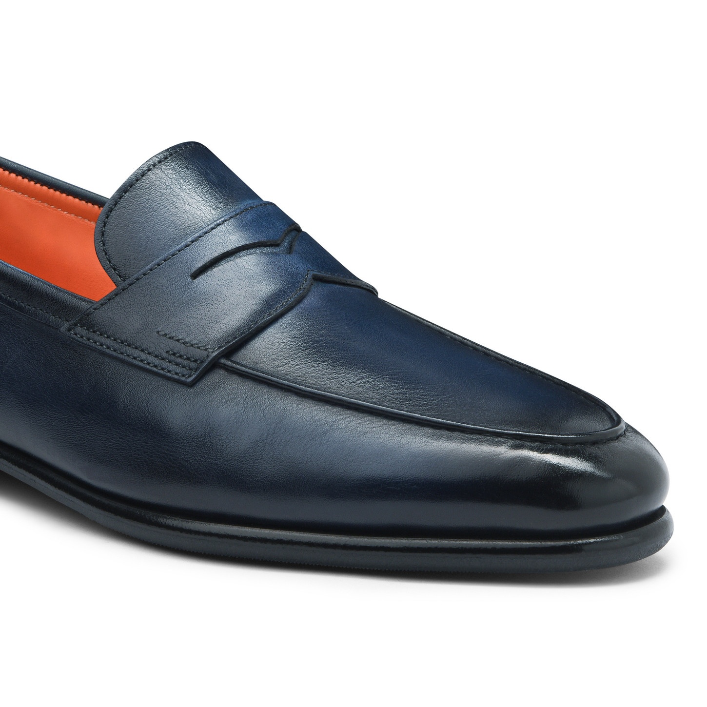 Men's blue leather Carlo loafer - 5
