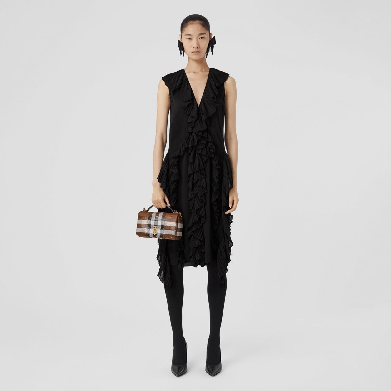 Sequinned Check Small Lola Bag - 11