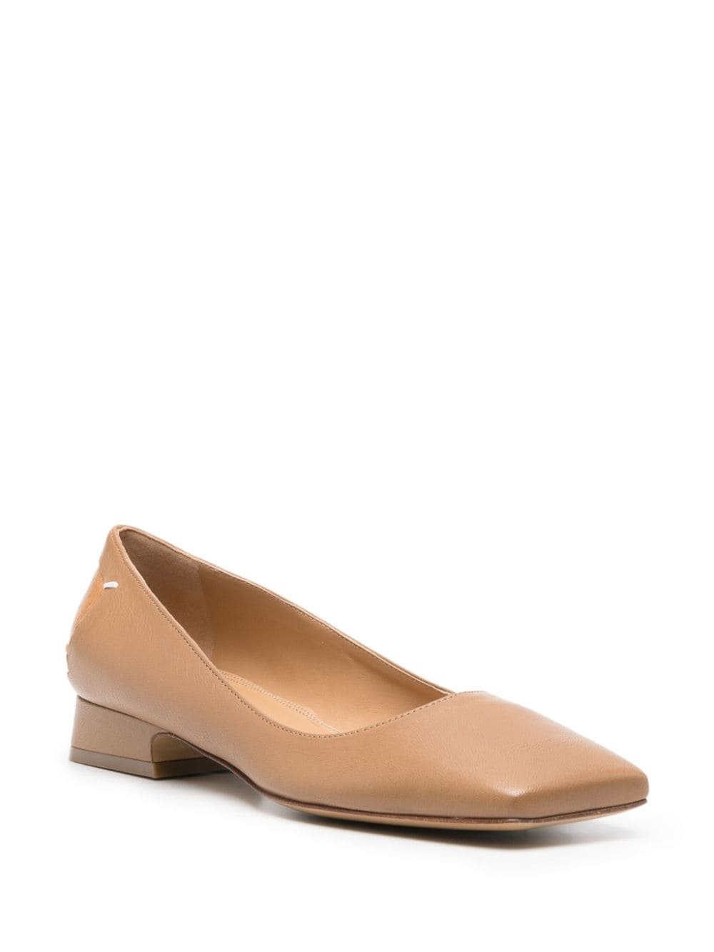 four-stitch leather ballerina shoes - 2