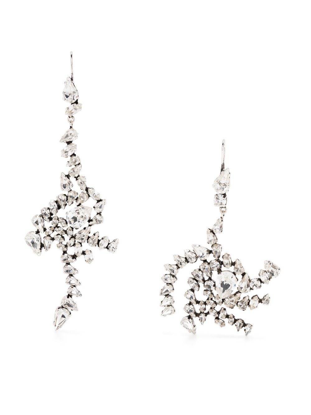 crystal drop twist earring - 1