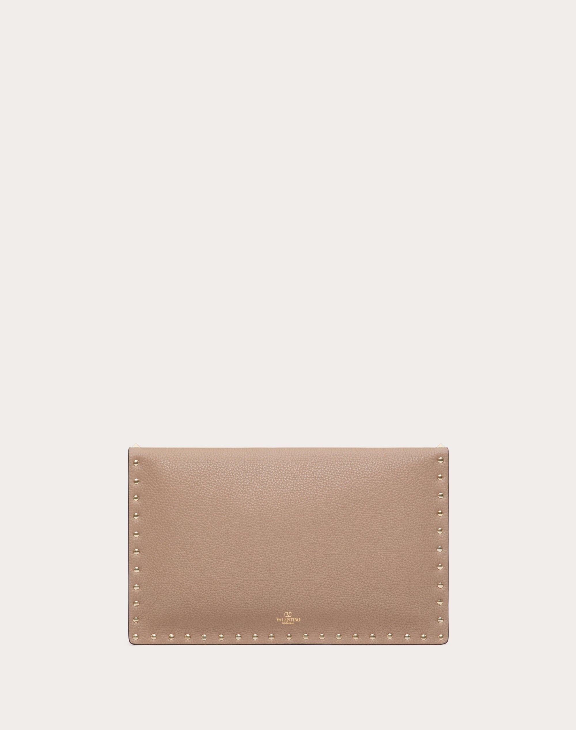 ROCKSTUD GRAINY CALFSKIN ENVELOPE POUCH - 3