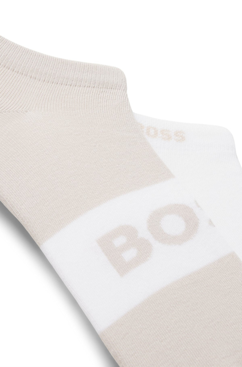 BOSS TWO-PACK OF ANKLE-LENGTH SOCKS IN STRETCH FABRIC outlook