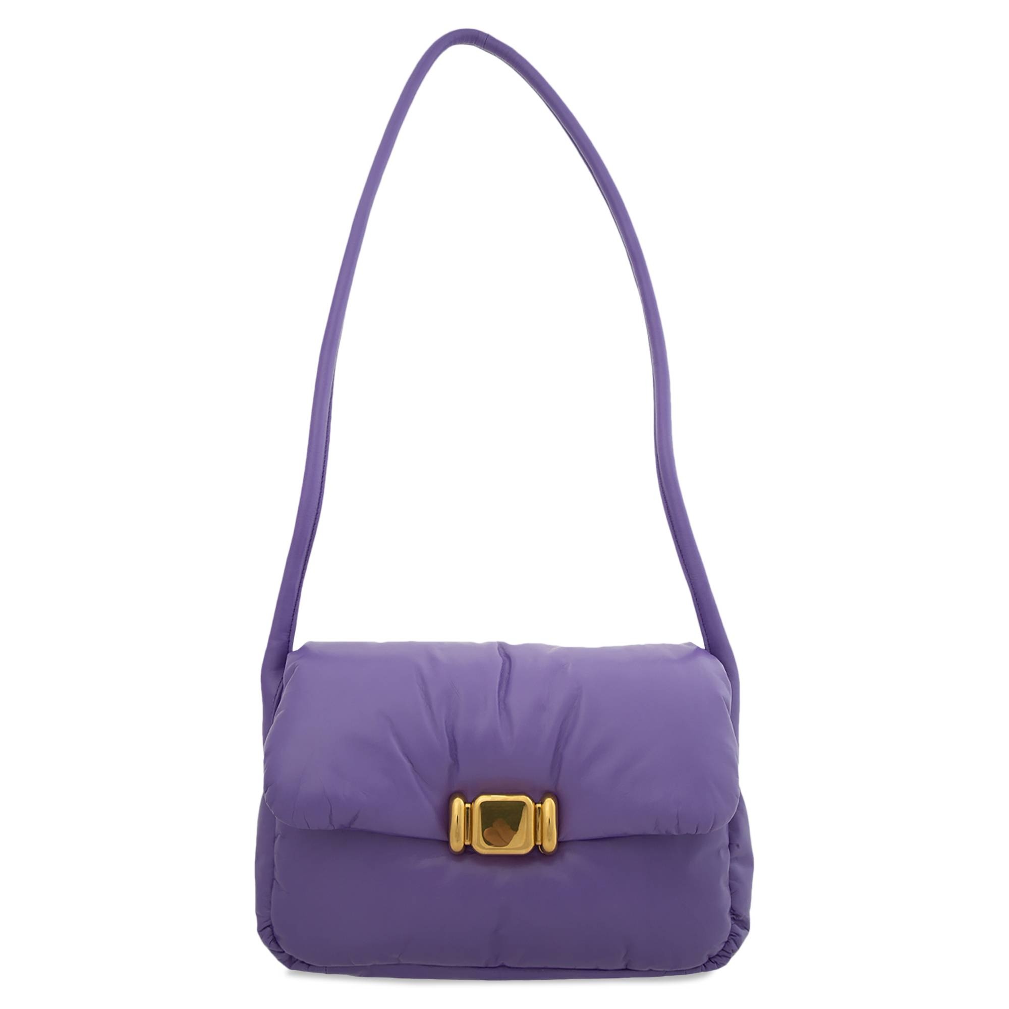 Bottega Veneta Pad Crossbody Bag 'Purple/Brass' - 1