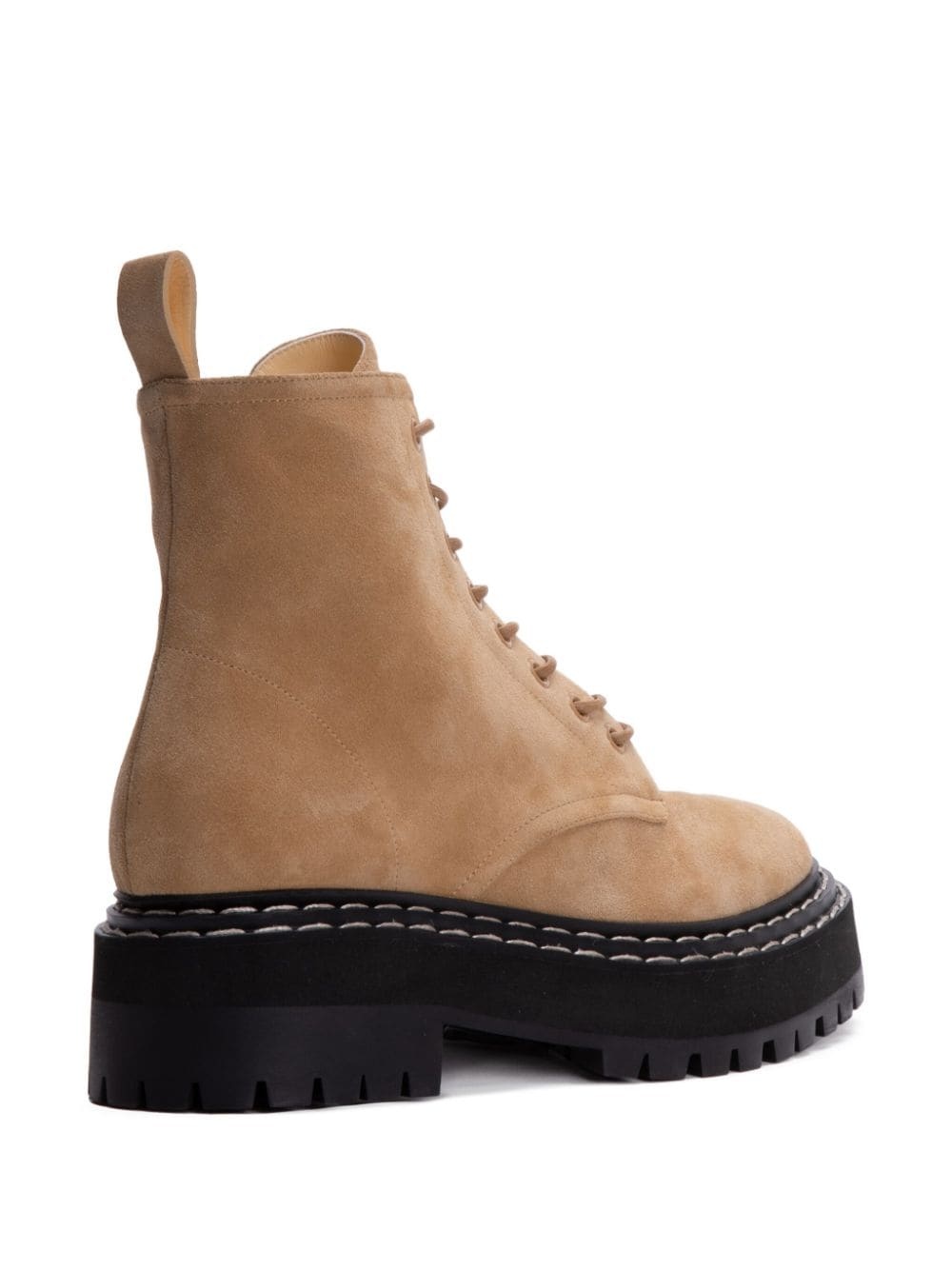 suede lace-up boots - 3