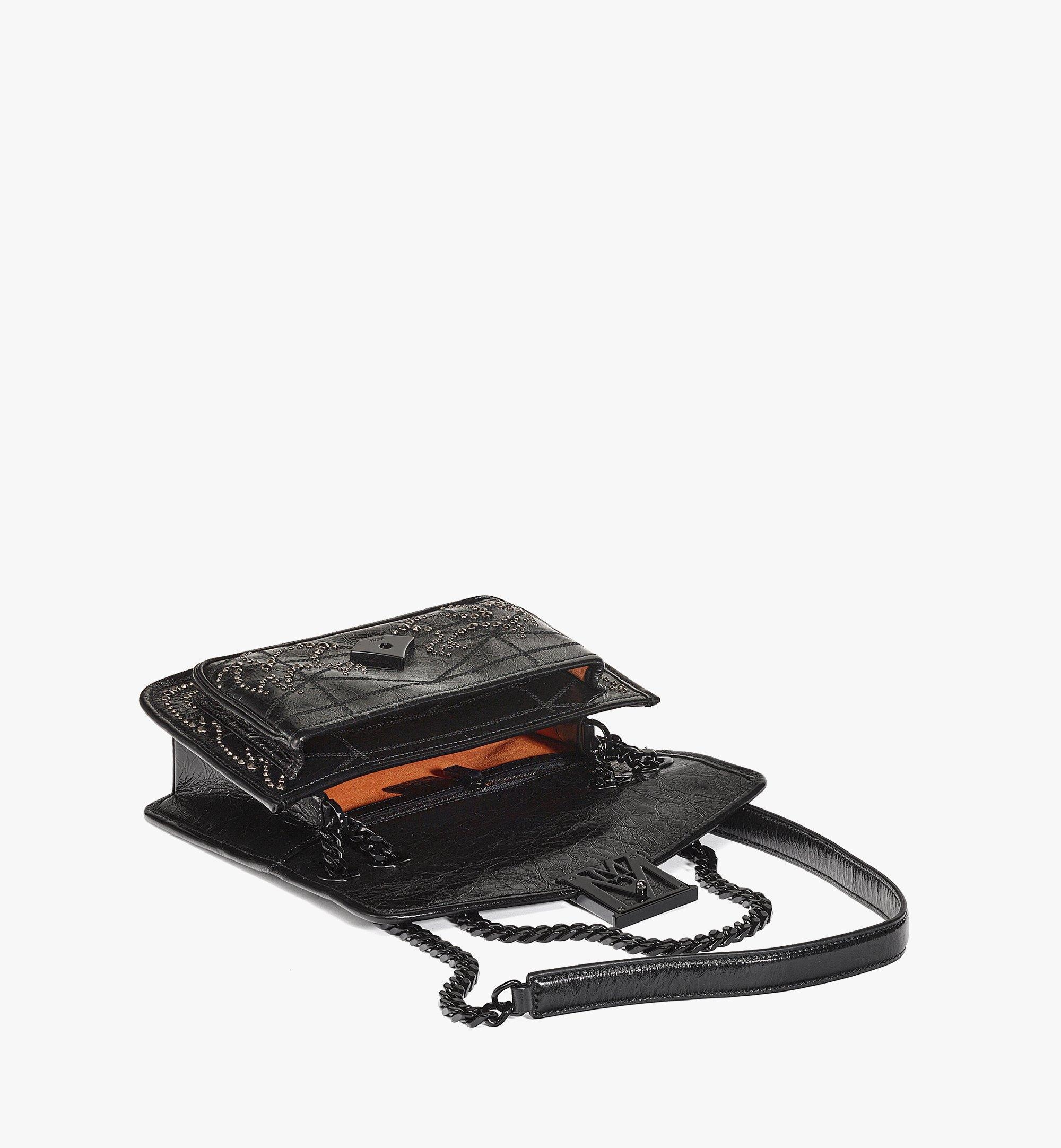 Travia Studded Shoulder Bag in Crushed Leather - 3