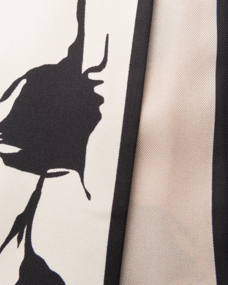 Prada Printed twill skinny scarf outlook