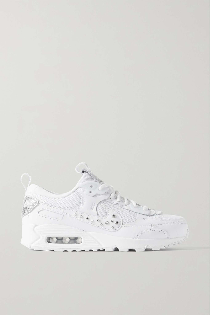 Air Max 90 Futura crystal-embellished leather and mesh sneakers - 1