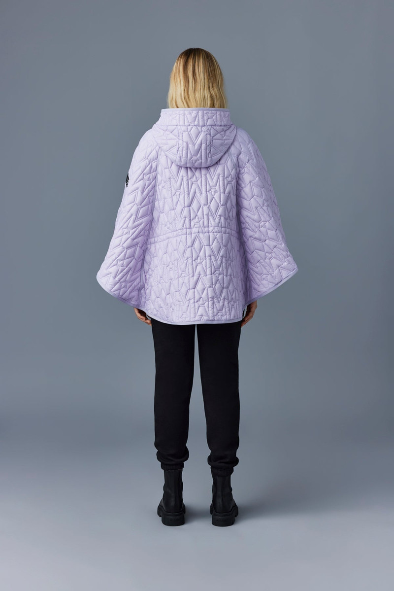 MICAH Mattle light down monogram poncho with hood 4