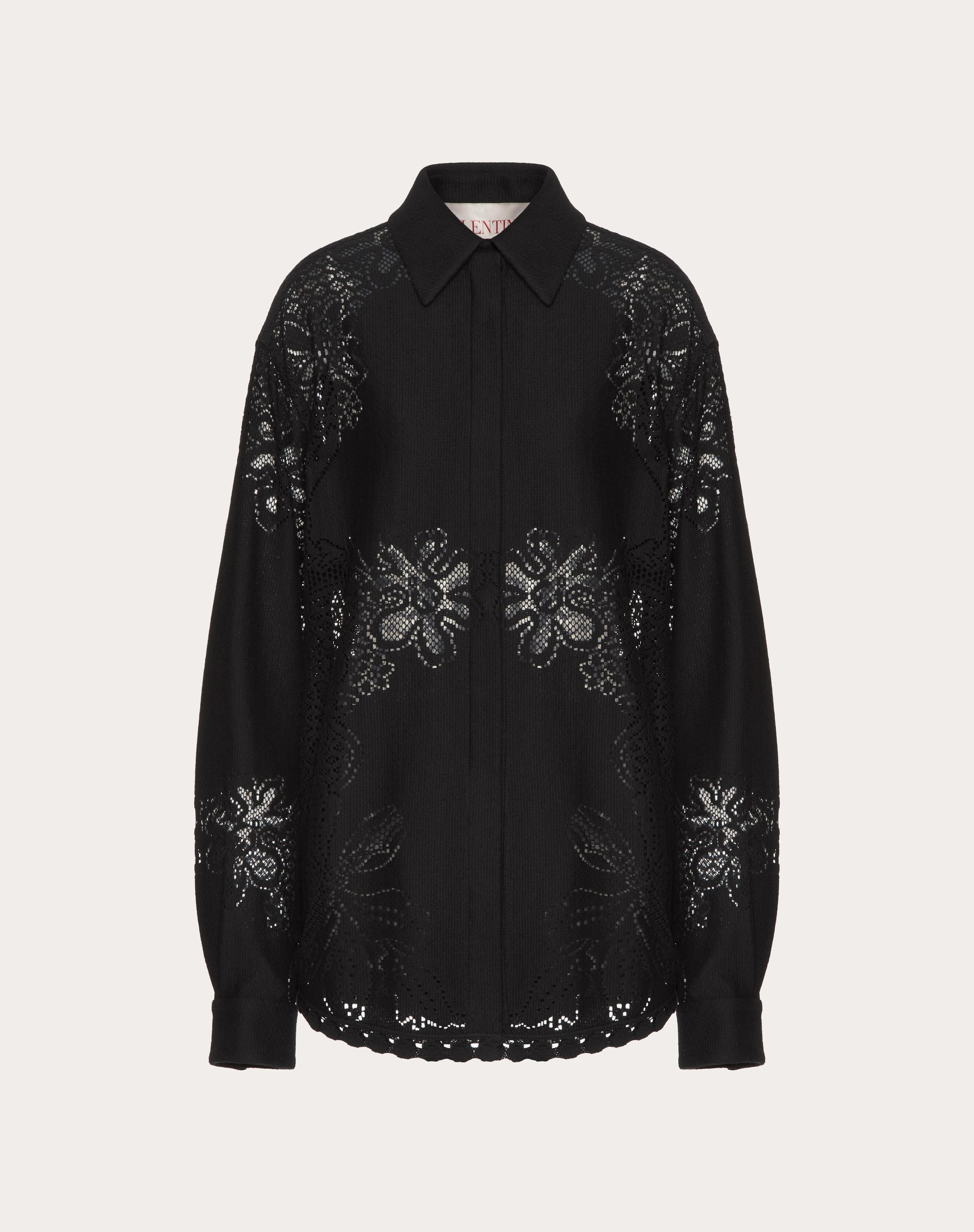 OVERSHIRT IN VALENTINO COTTON GUIPURE JARDIN PLAT - 1