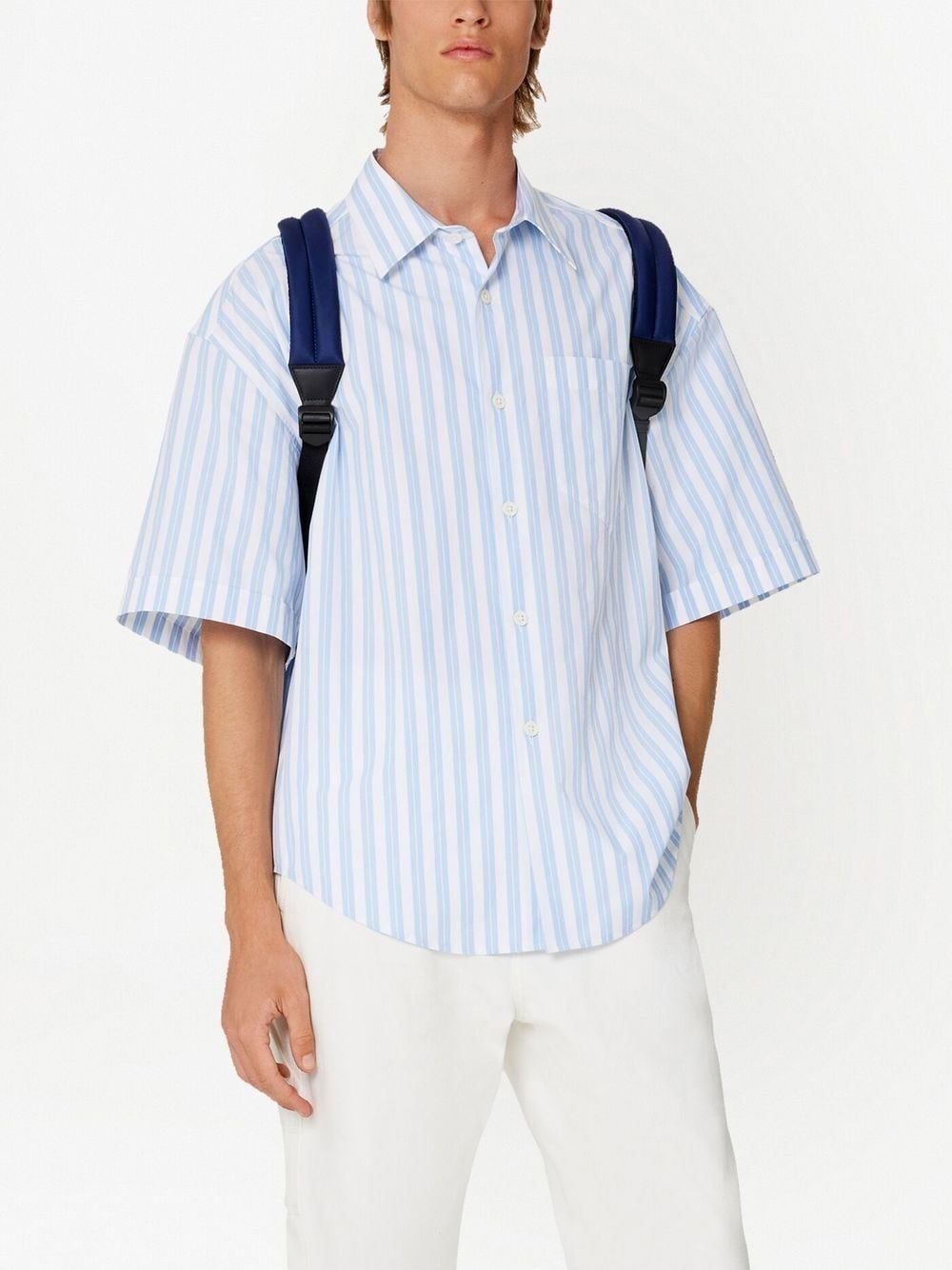 striped short-sleeve shirt - 4