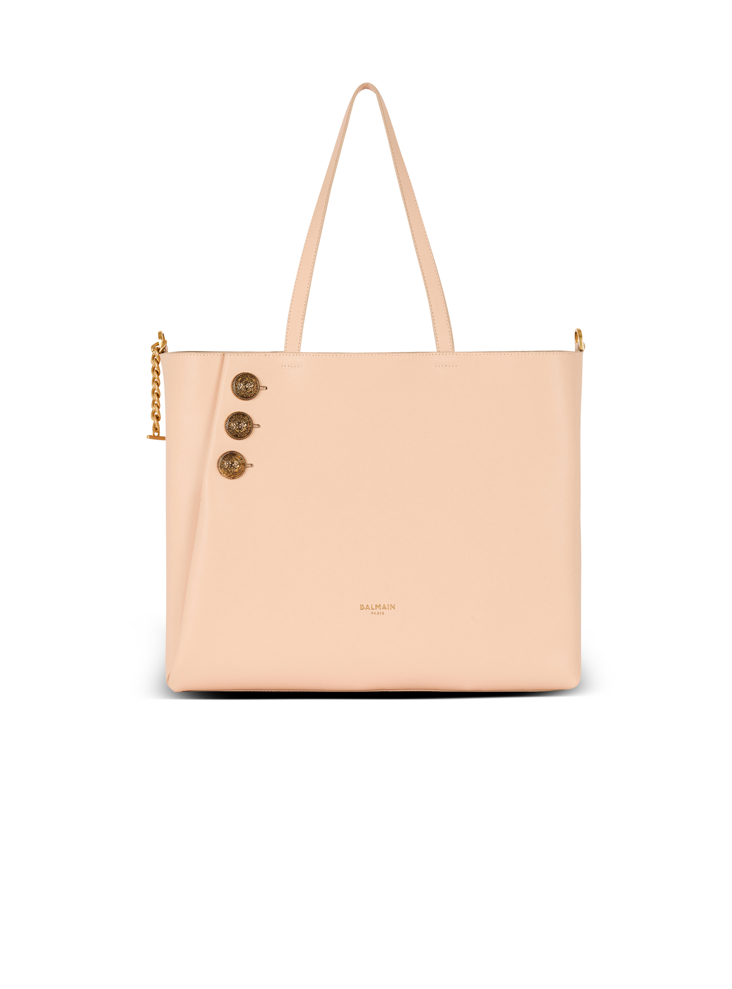 Emblème grained calfskin tote bag - 1