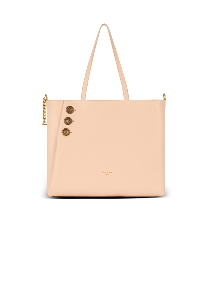 Emblème grained calfskin tote bag 1