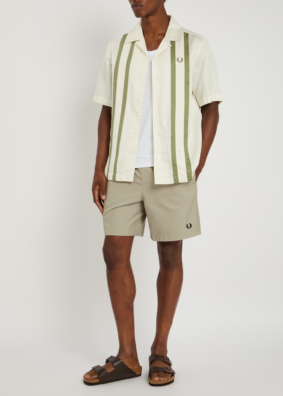 Fred Perry Logo-embroidered Shell Swim Shorts - 4