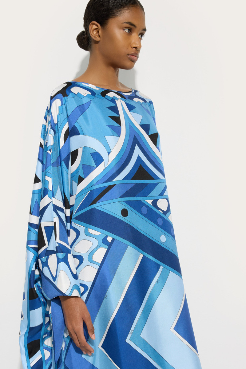 VIVARA PRINT LONG SILK KAFTAN 5
