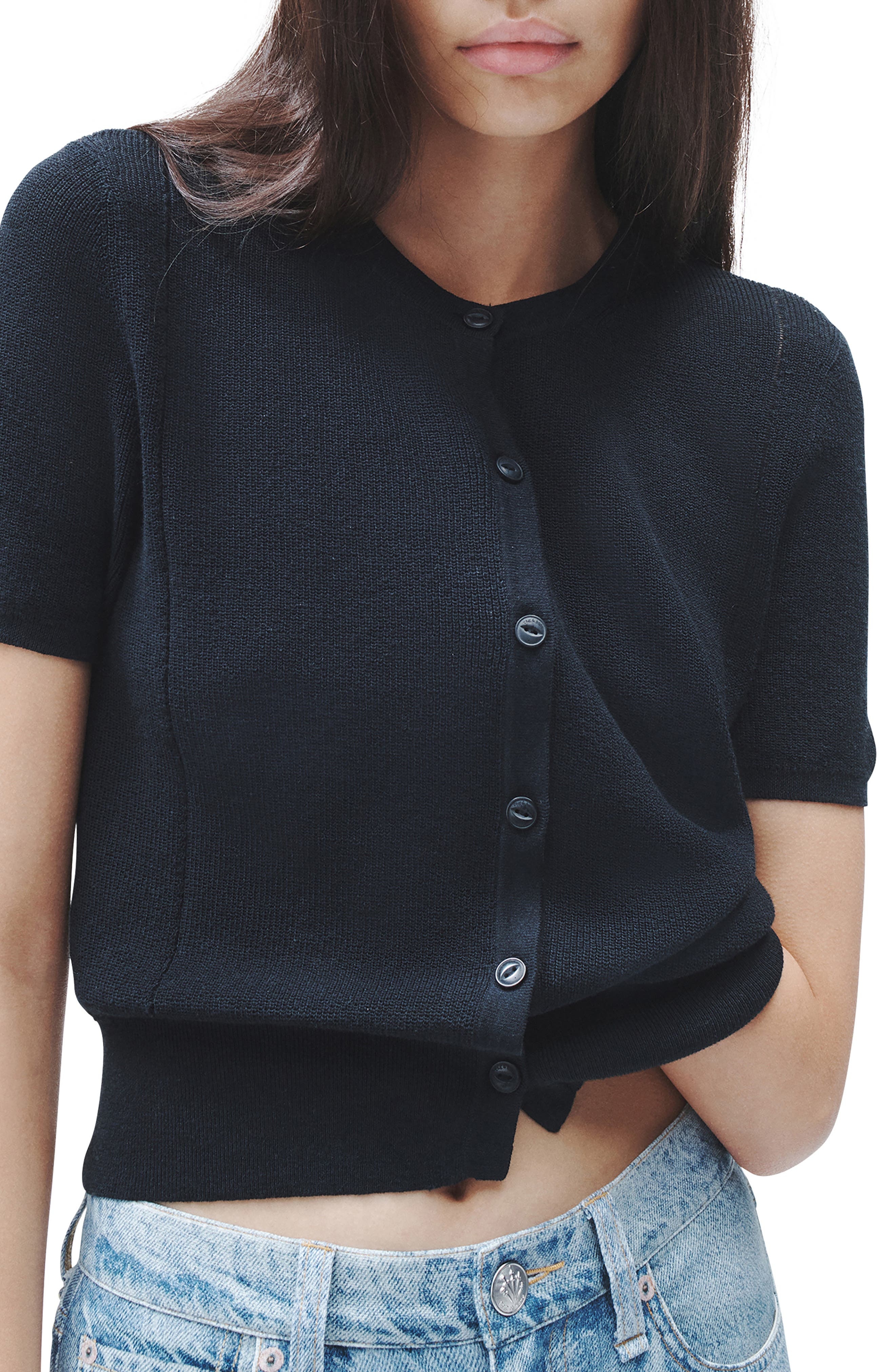 Dina Short Sleeve Cotton Blend Cardigan - 5