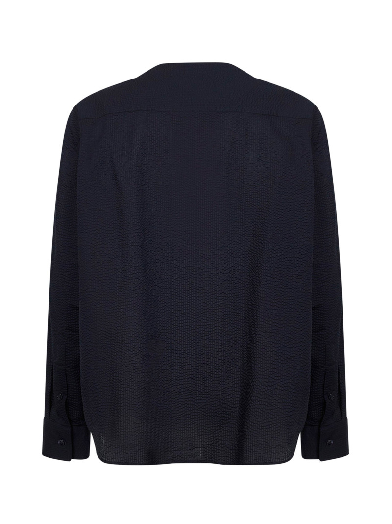 GIORGIO ARMANI Blue ASV cotton seersucker shirt outlook