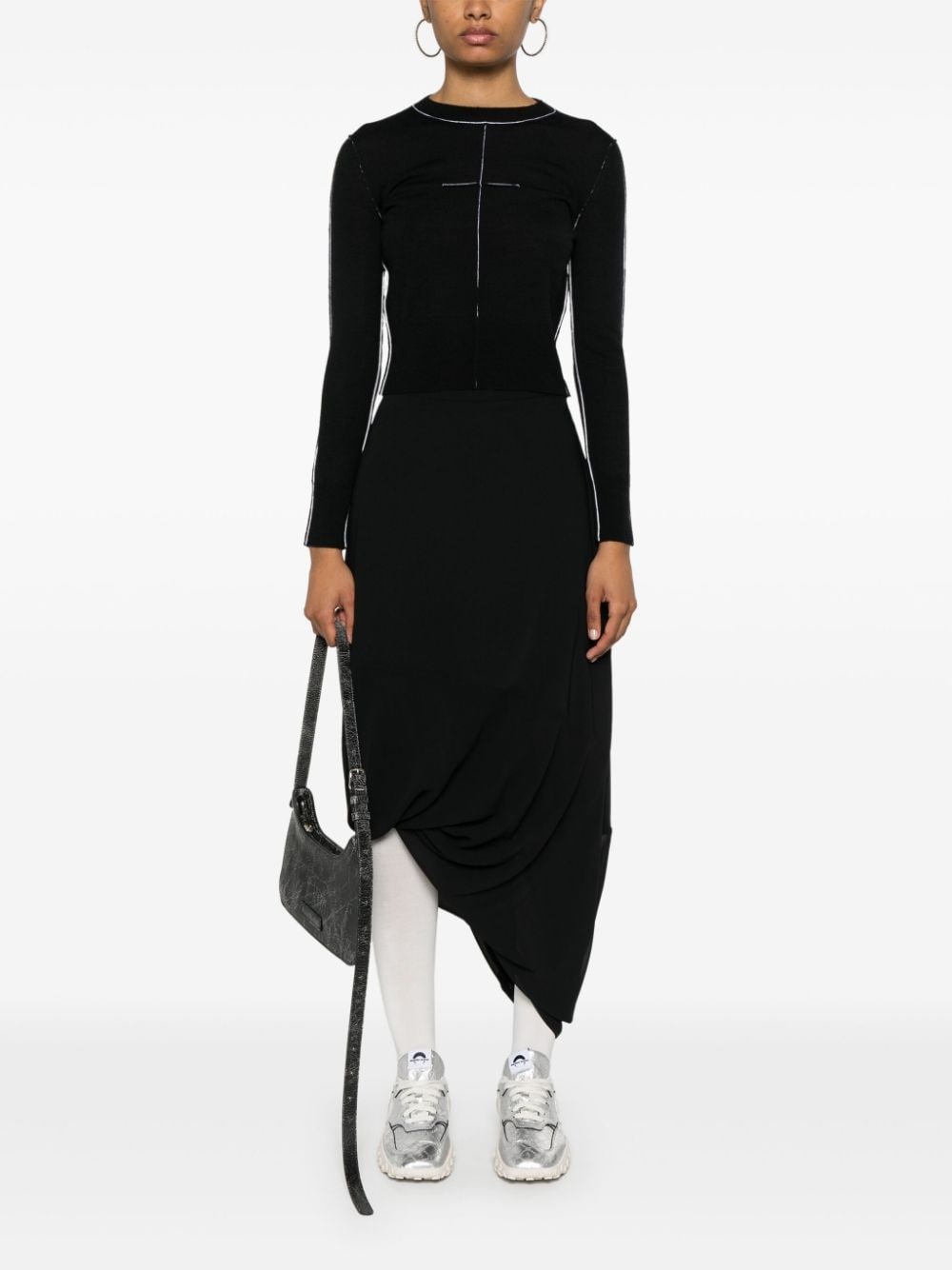 contrast-stitching jumper - 2