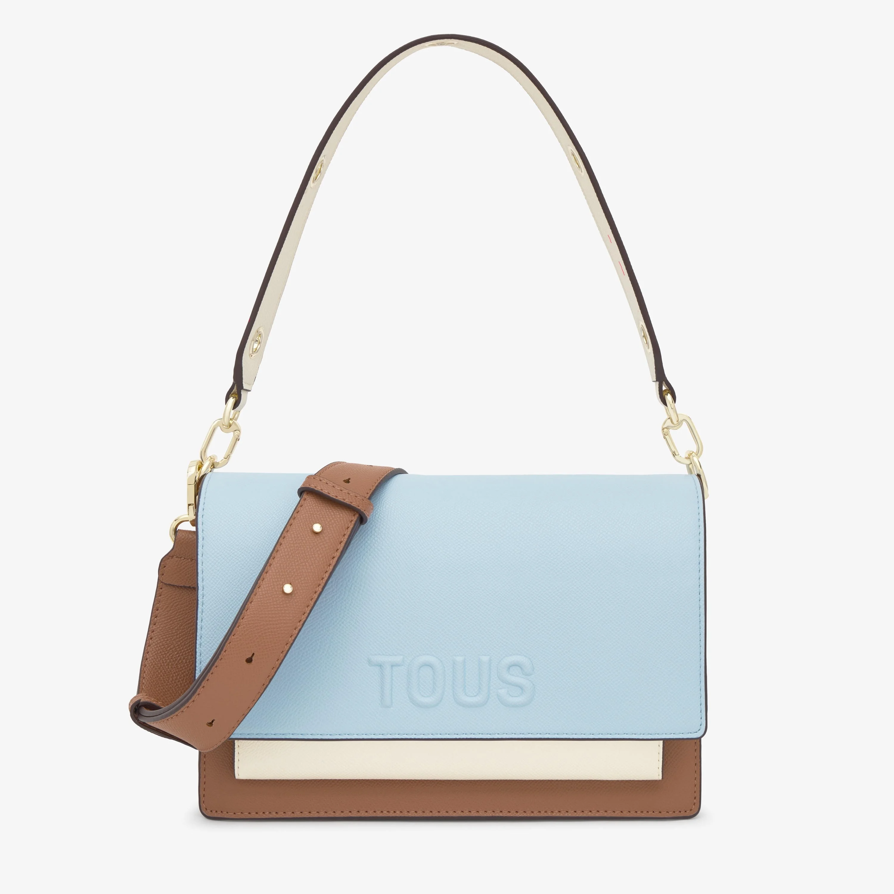 Medium sky blue Crossbody bag TOUS Audree Saffiano - 1