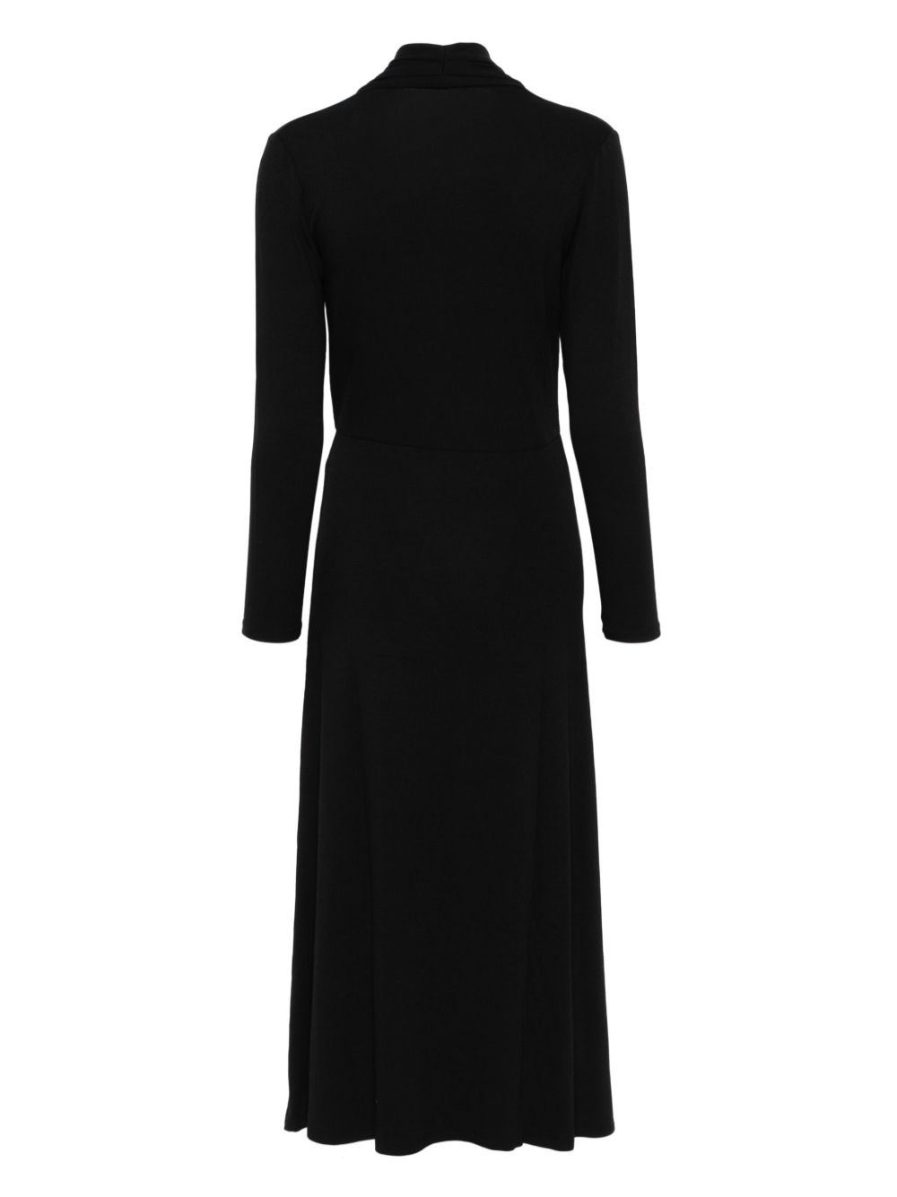 long-sleeves crossover midi dress - 2