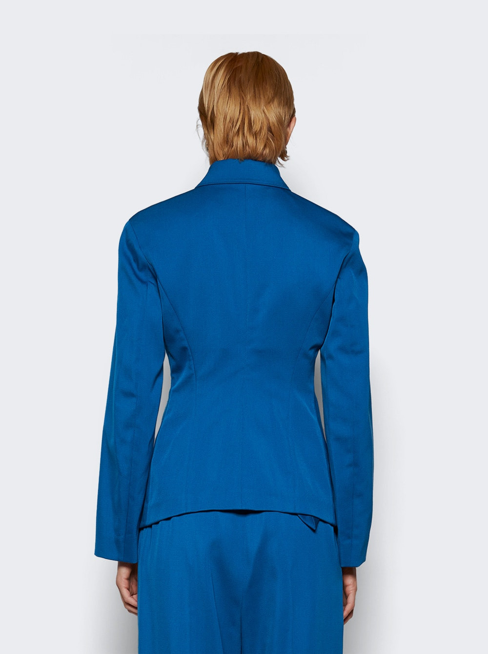 Wool Gabardine Shirt Jacket Pacific Blue - 5