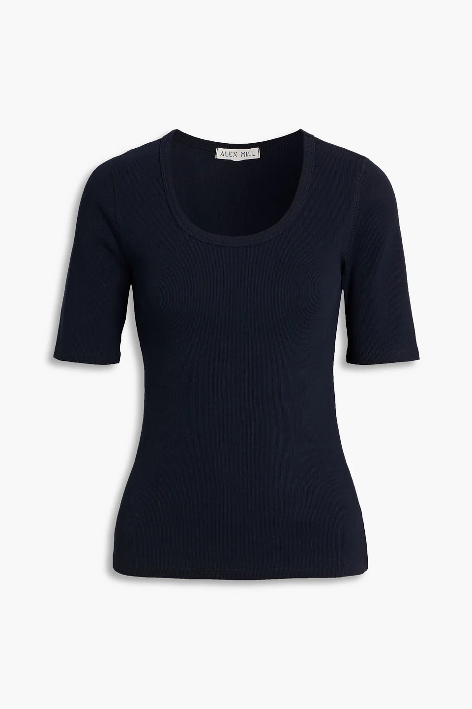 Everyday ribbed cotton-blend top - 1