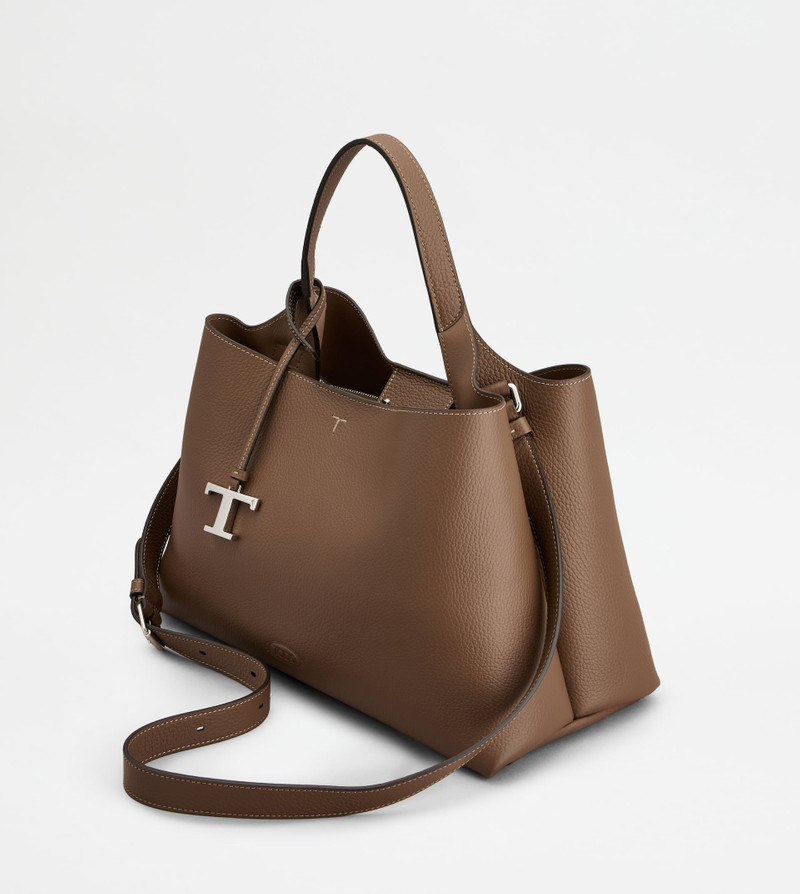 BAG IN LEATHER MEDIUM - BROWN 6