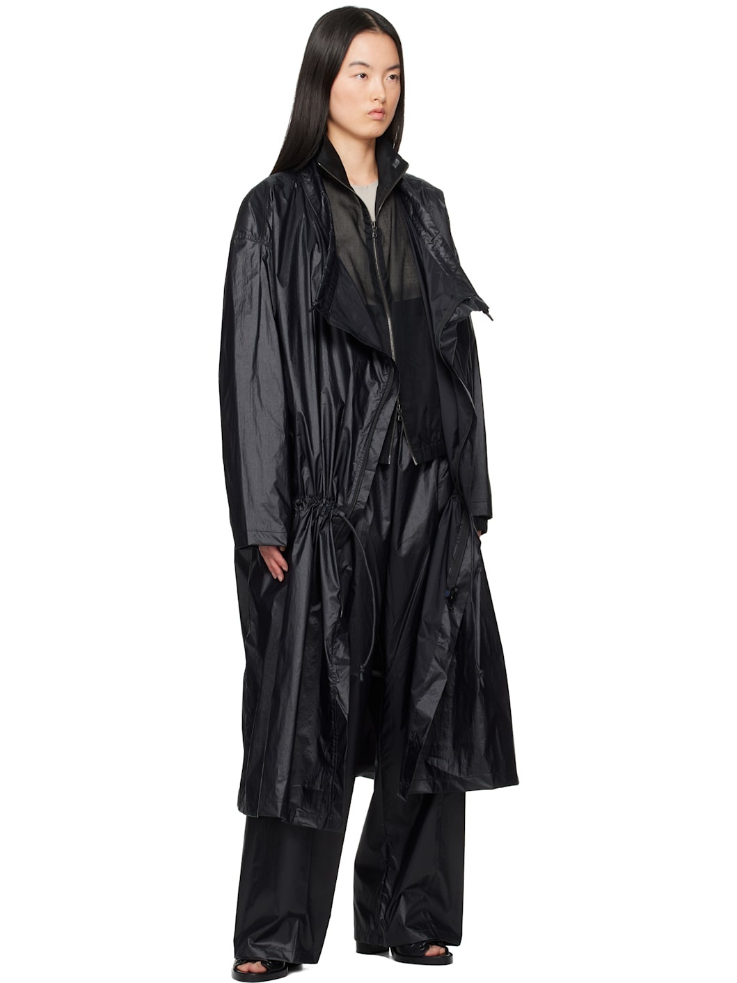 Black No.314 Technical Long Coat - 5