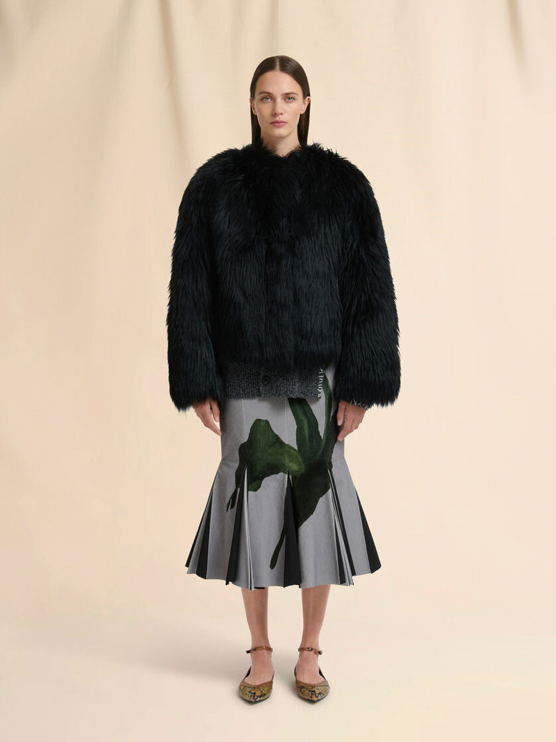 Marni BLACK SHEARLING JACKET outlook
