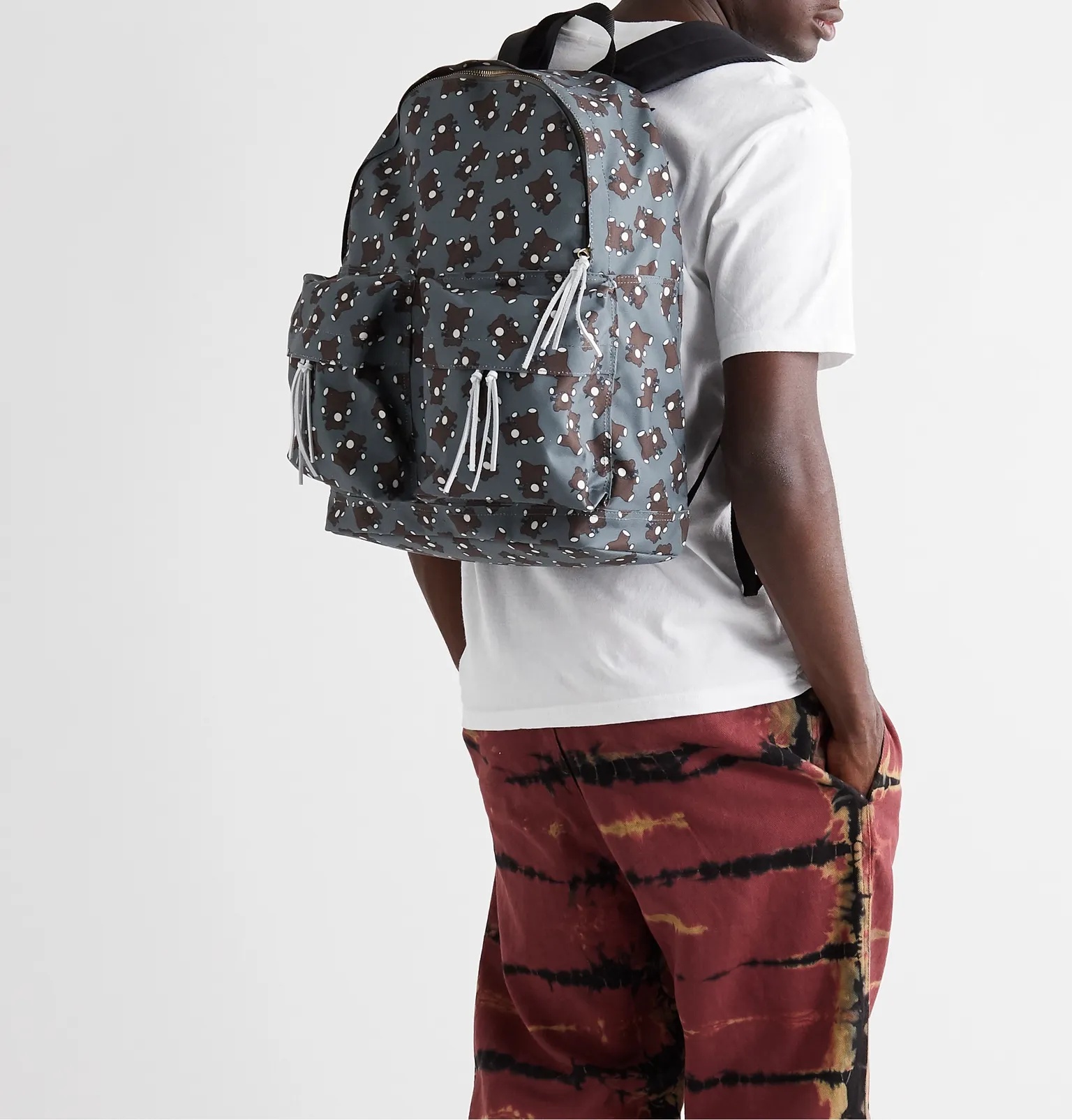 Screwbear Printed Canvas Backpack - 12