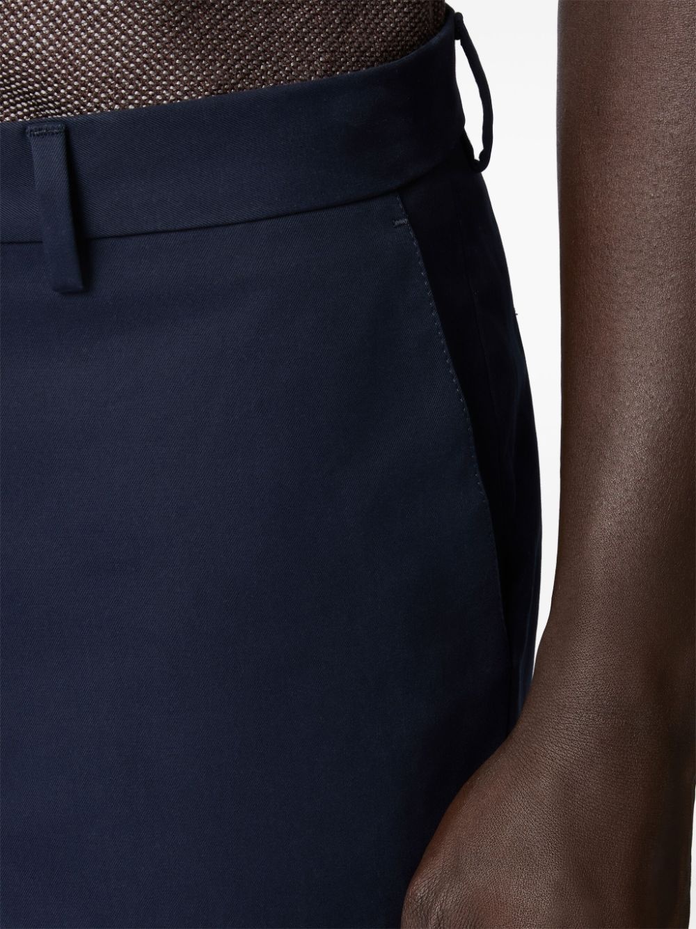 straight-leg cotton trousers - 4