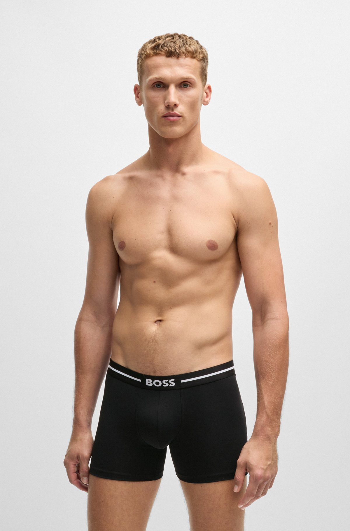 THREE-PACK OF STRETCH-COTTON BOXER BRIEFS WITH LOGOS - 2