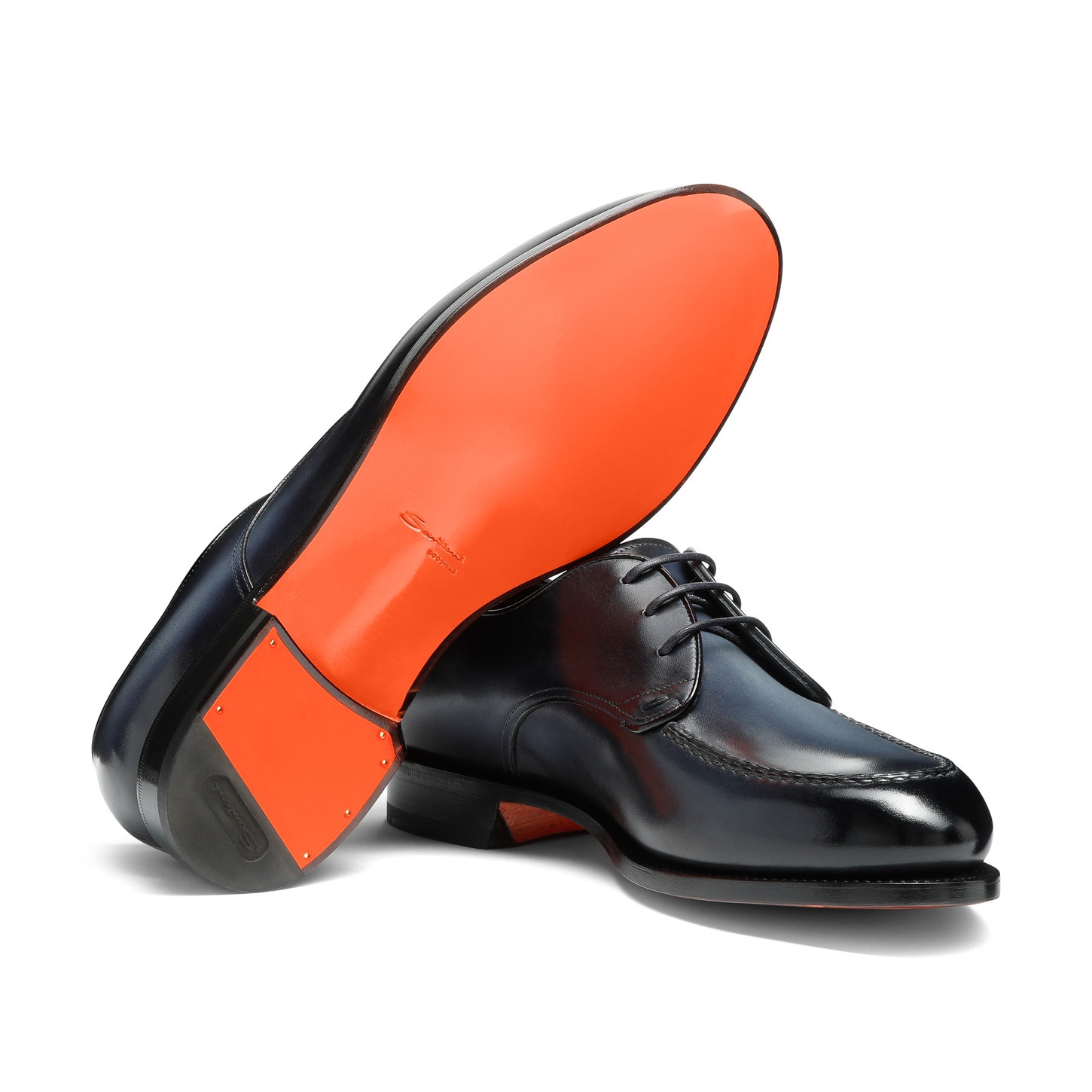 Men's blue leather Derby shoe - 4