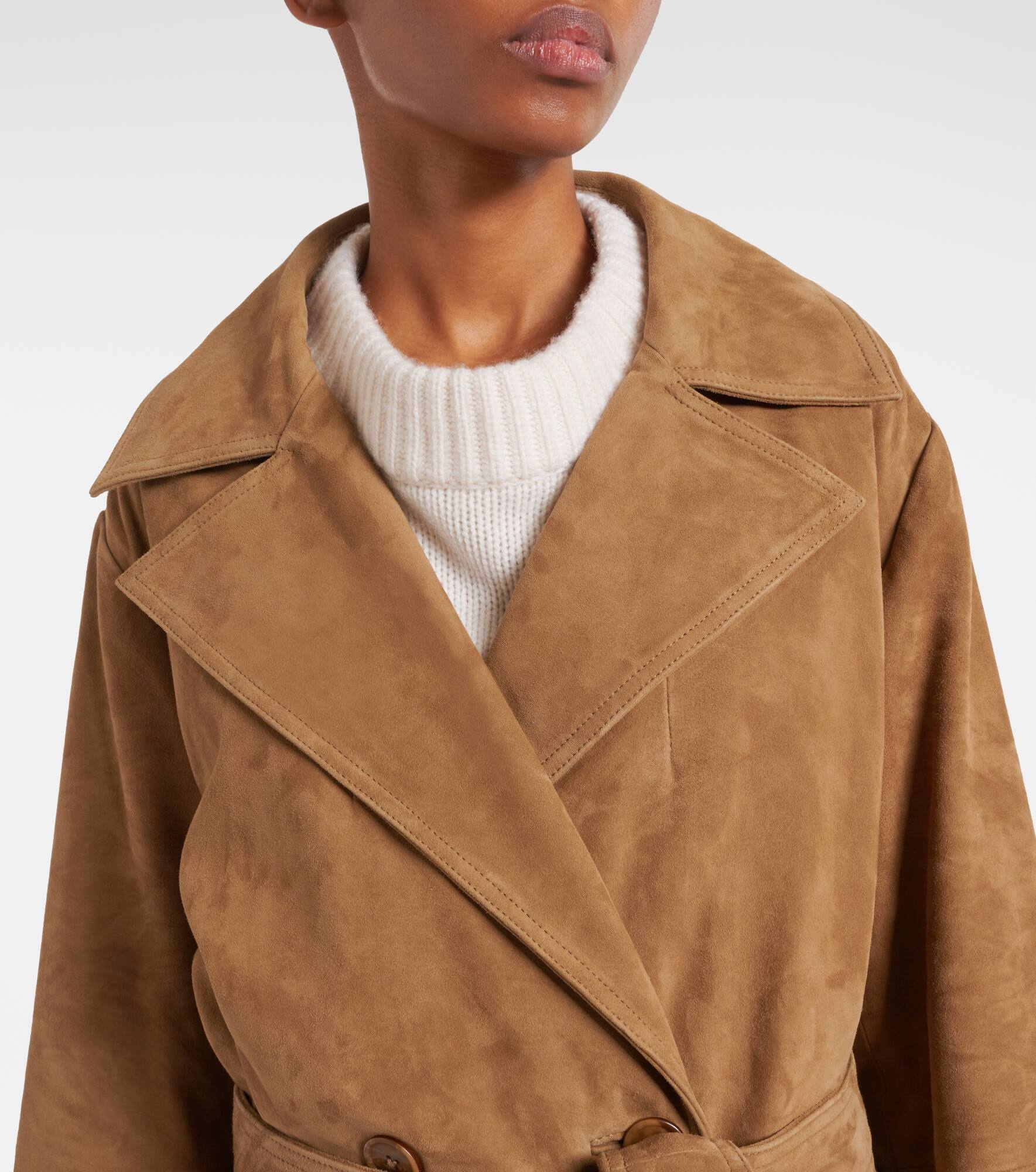Suede wrap coat - 4